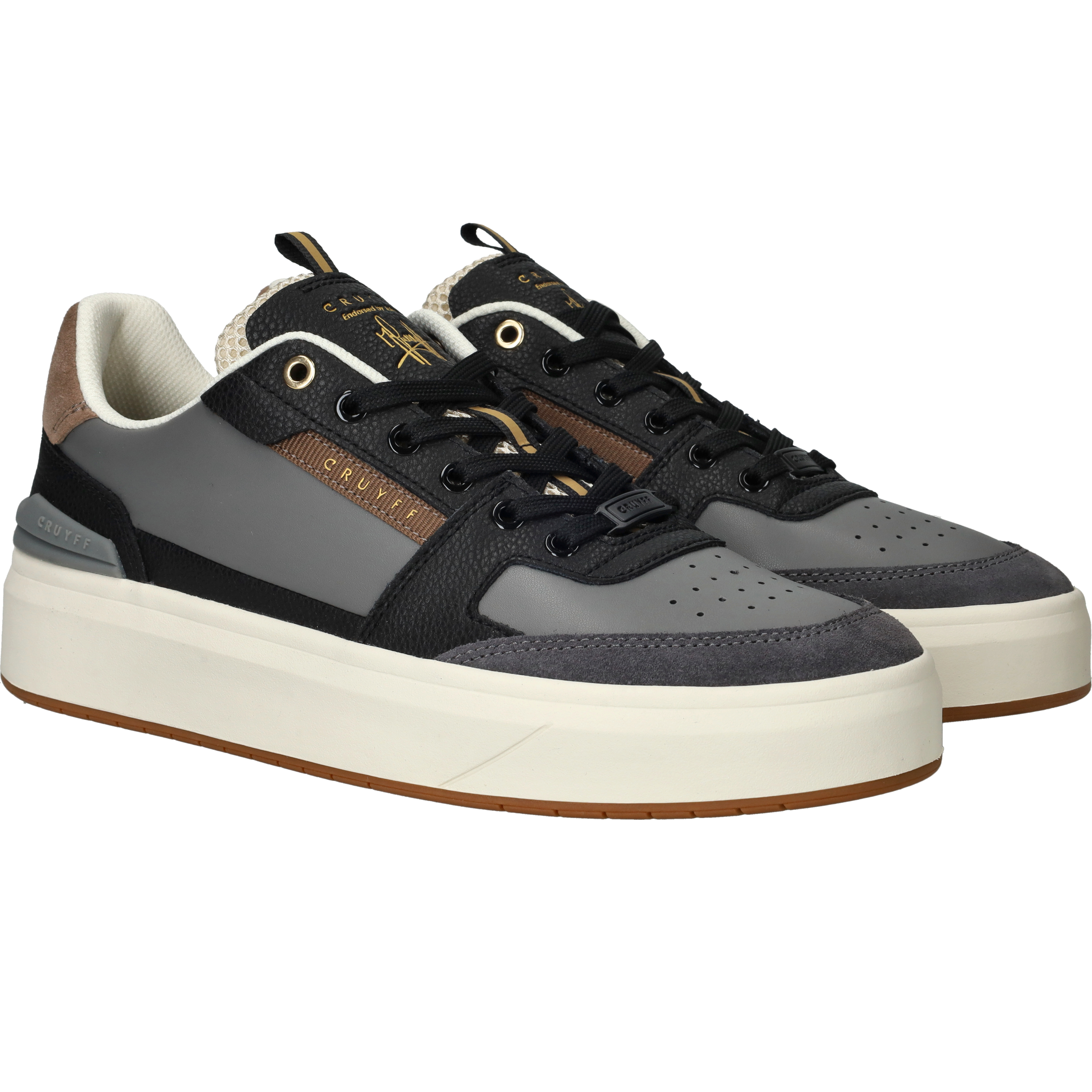 Cruyff Endorsed Tennis Veterschoenen Heren Grijs, veterschoen voor heren – foto 2