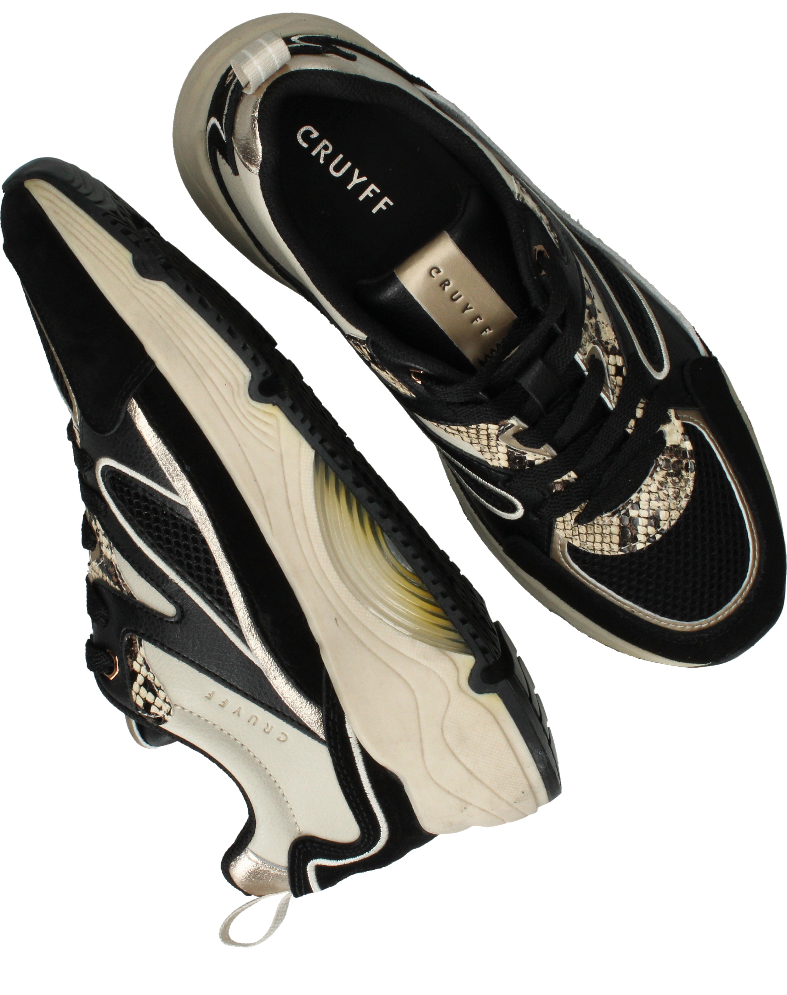 Cruyff Madina Sneakers Dames Zwart, sneaker voor dames – foto 4