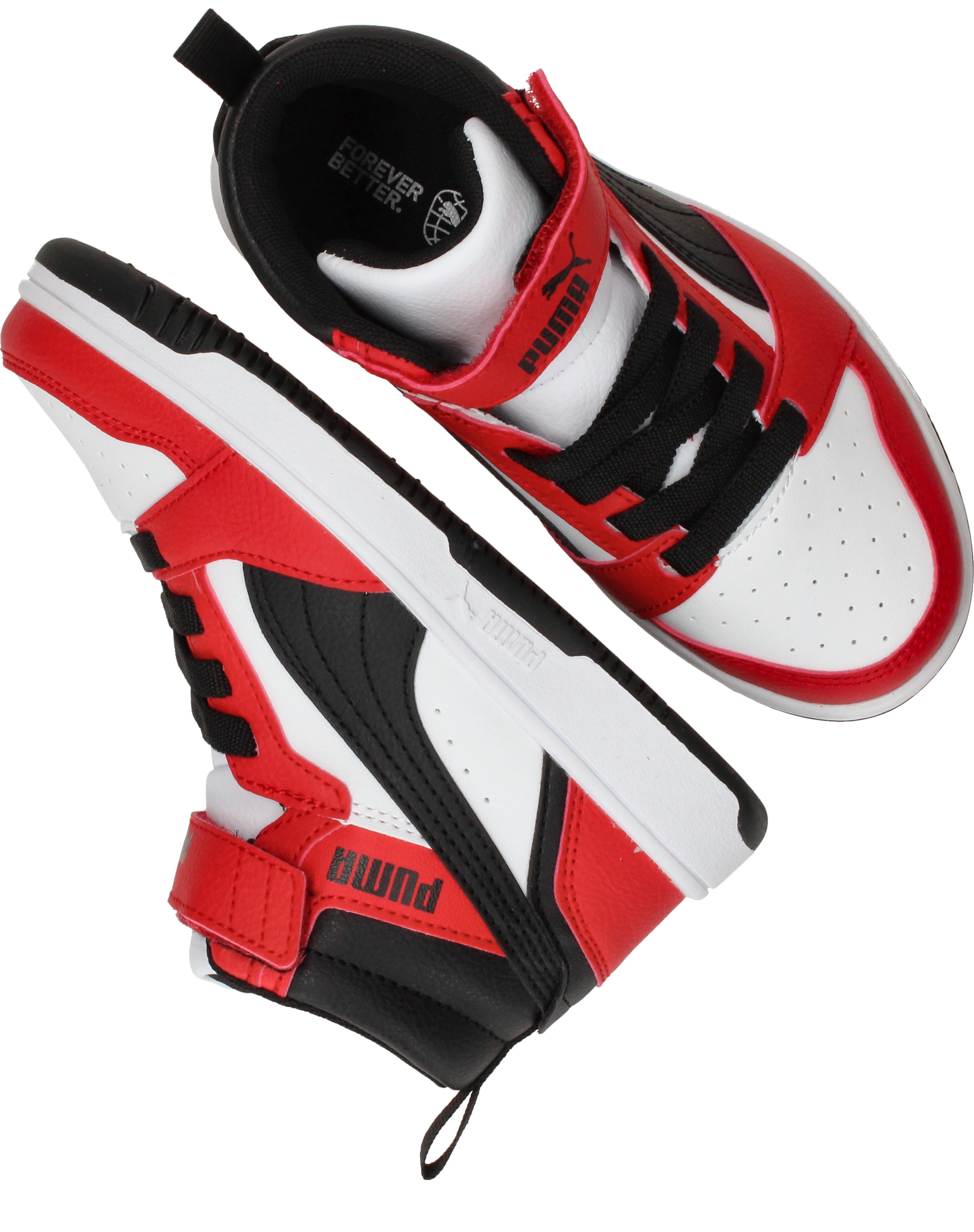 Puma Rebound V6 Mid Sneakers Jongens Rood – foto 3
