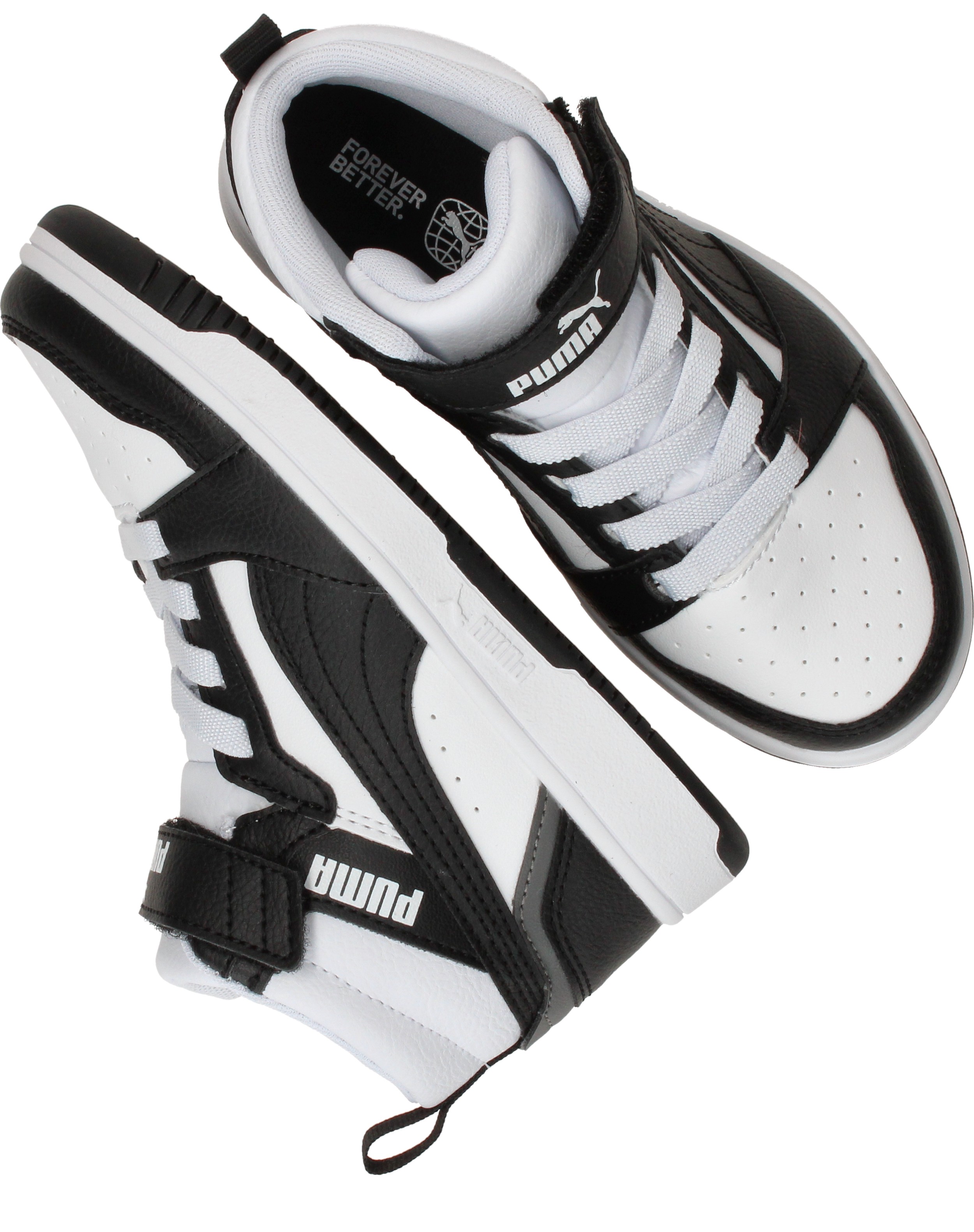 Puma Rebound V6 Mid Sneakers Jongens Zwart – foto 3