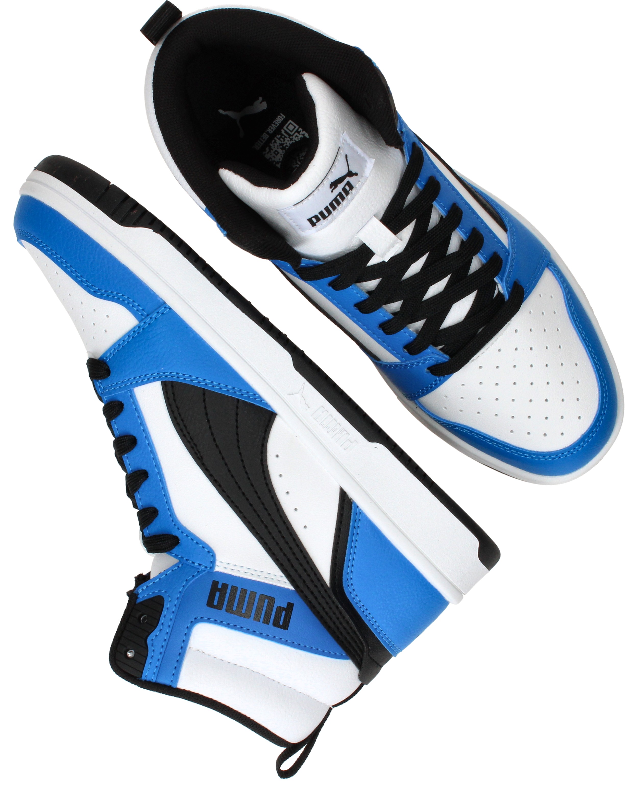 Puma Rebound V6 Mid Sneakers Jongens Blauw – foto 3