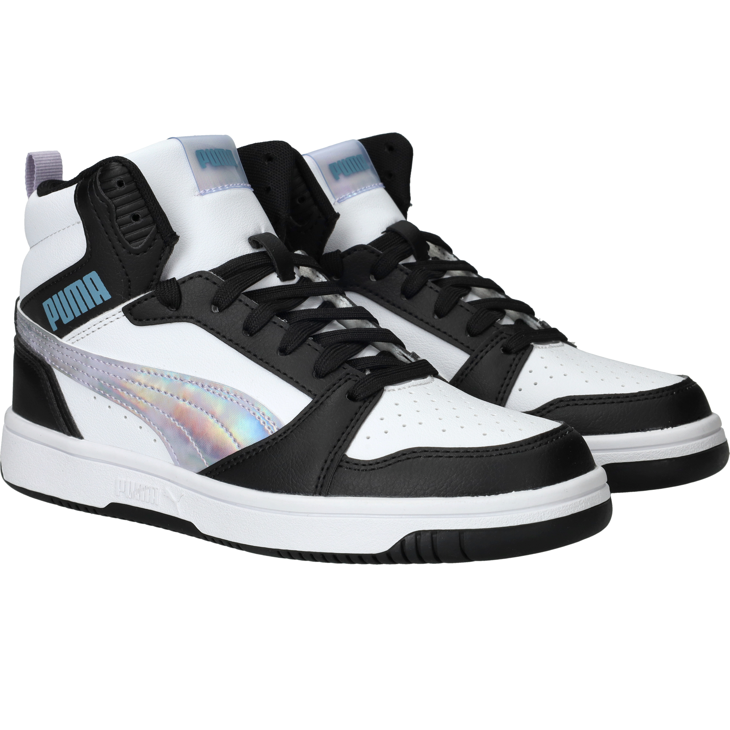 Puma Rebound V6 Mid Space Belle Sneakers Meisjes Zwart