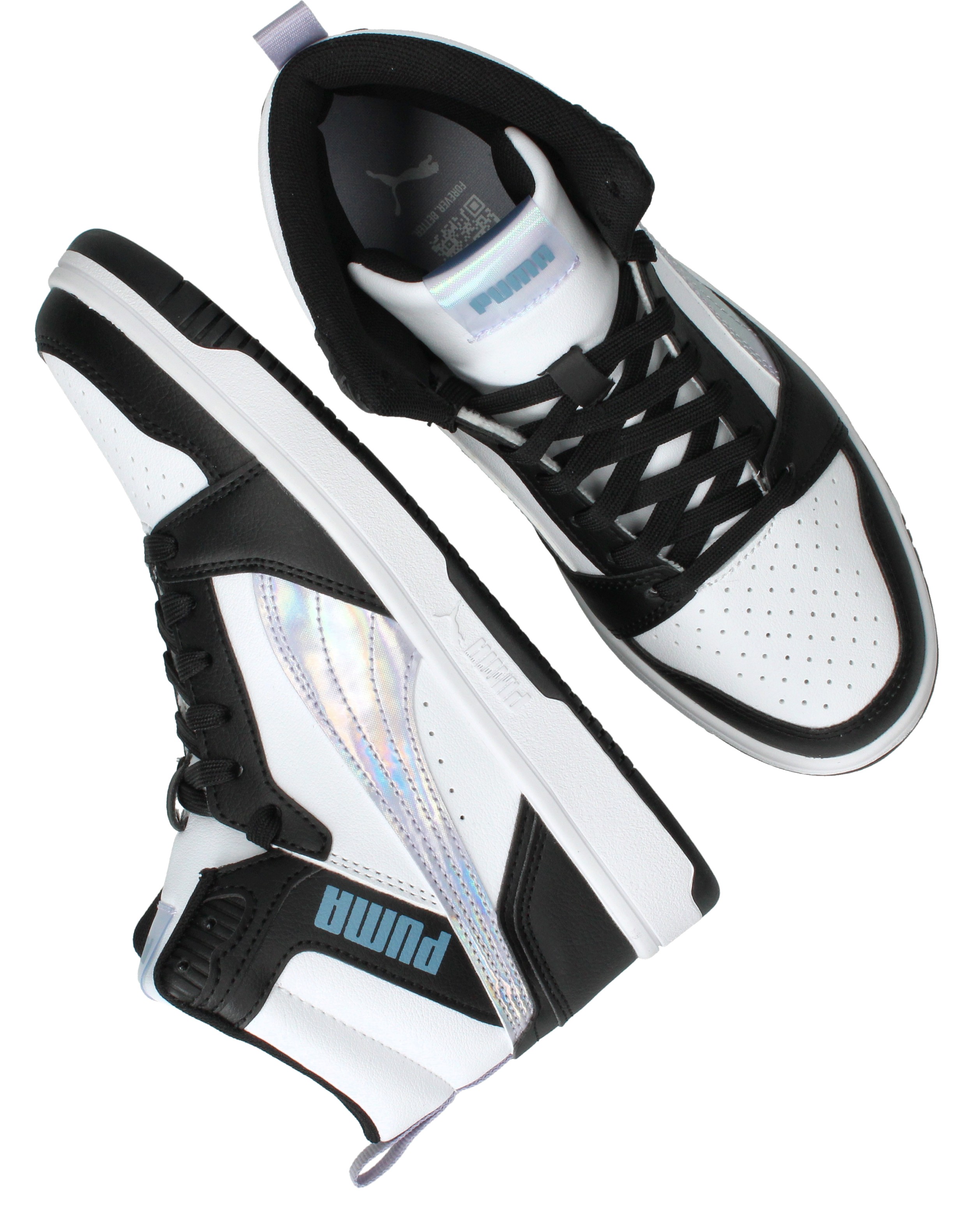 Puma Rebound V6 Mid Space Belle Sneakers Meisjes Zwart – foto 3