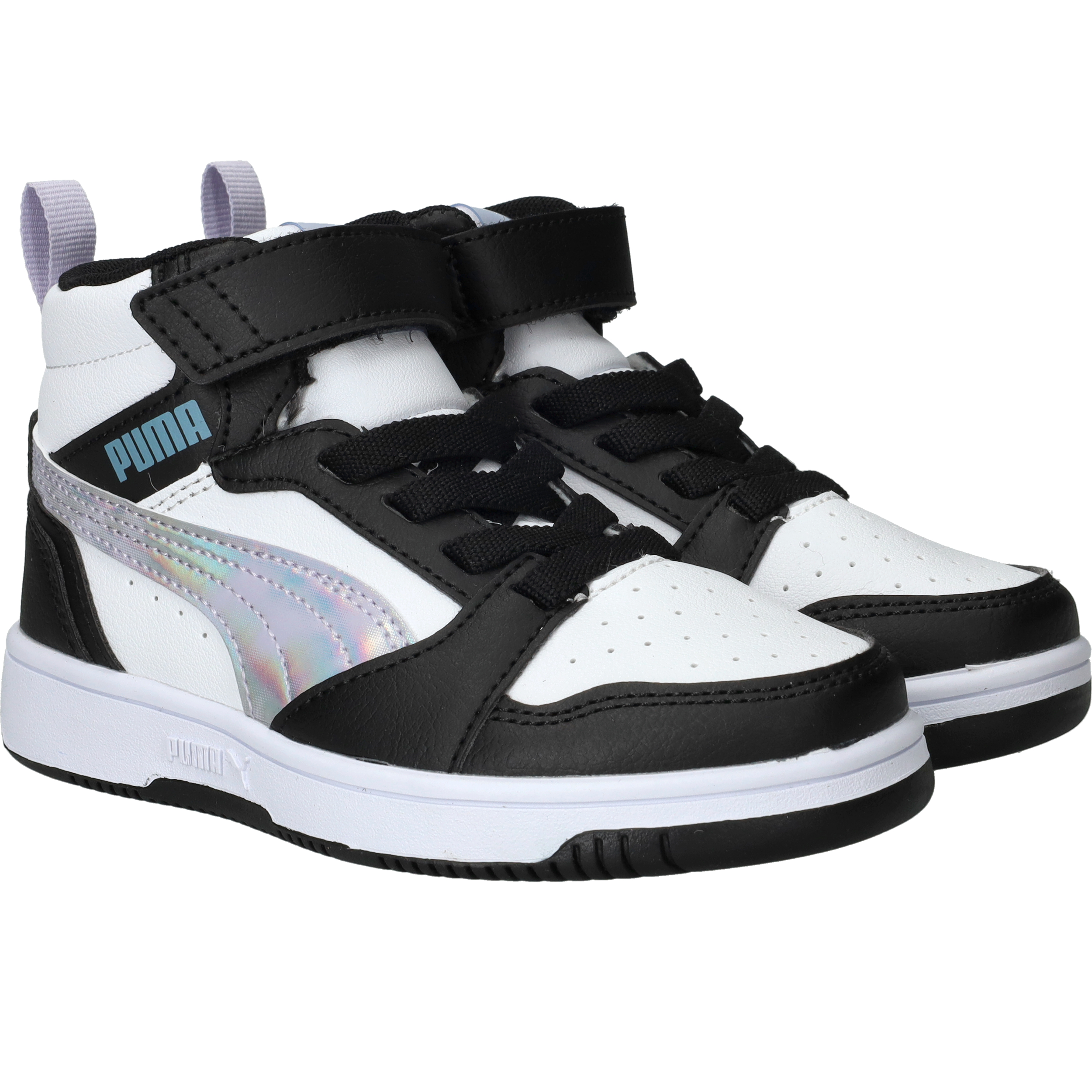 Puma Rebound V6 Mid Space Belle Sneakers Meisjes Zwart