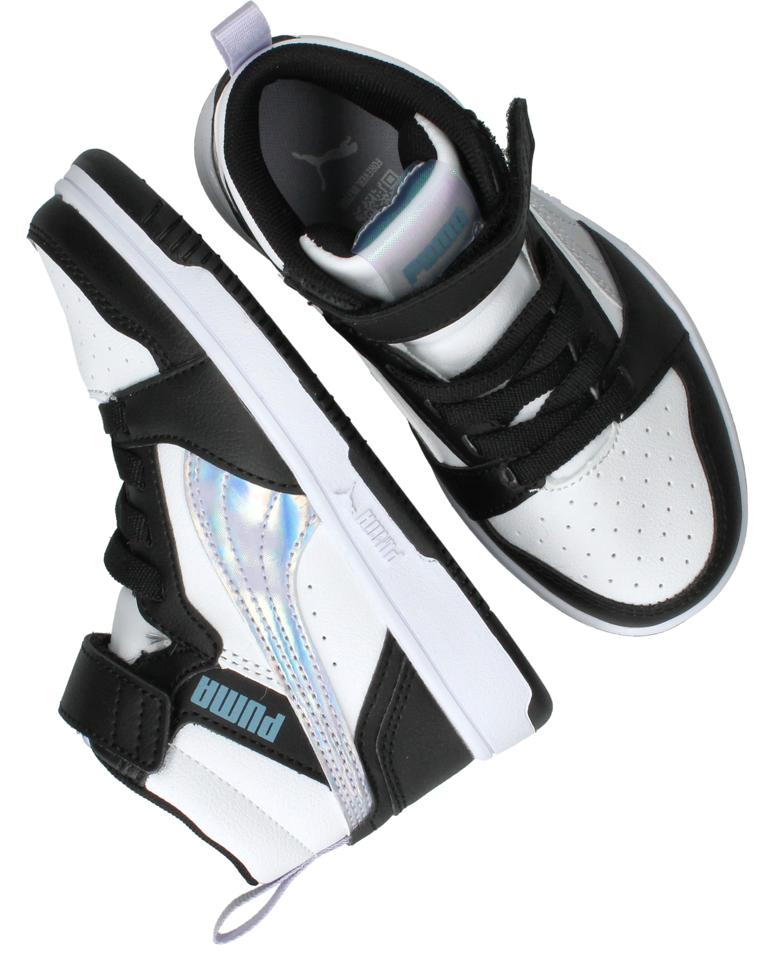 Puma Rebound V6 Mid Space Belle Sneakers Meisjes Zwart – foto 3