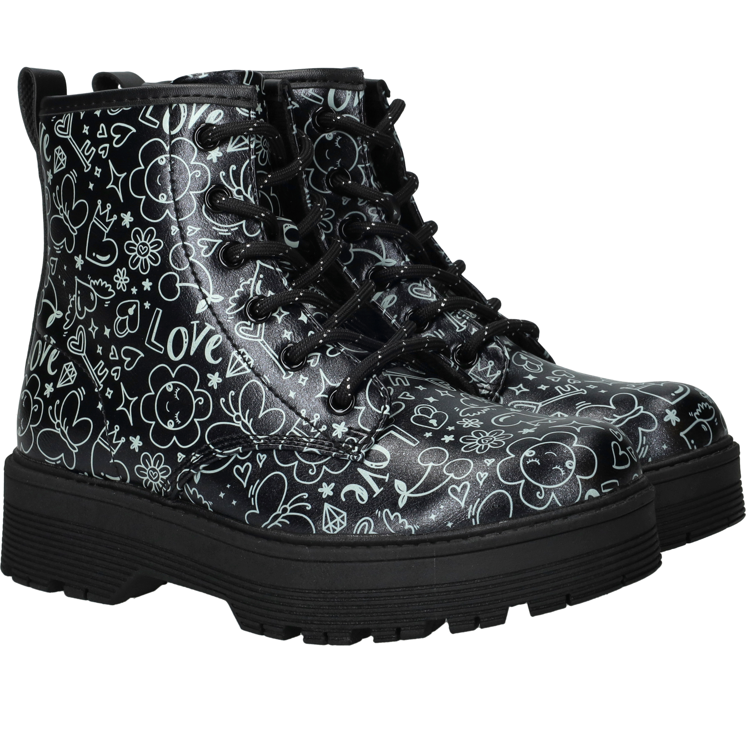 Skechers Gravlen Hi Veterboots Meisjes Zwart – foto 2