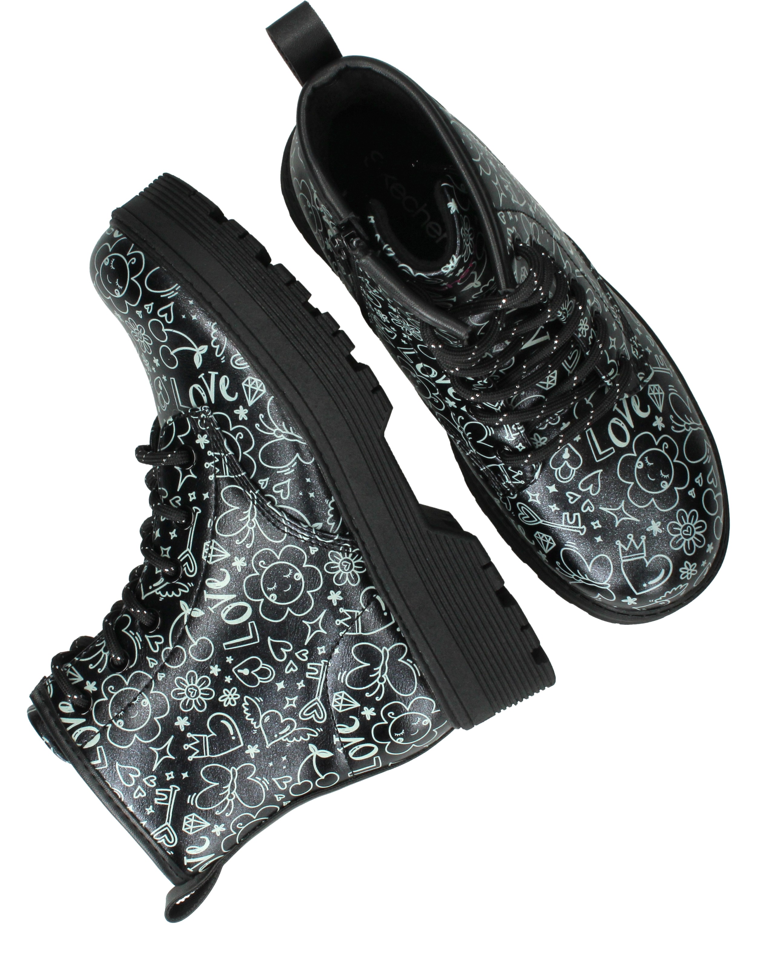 Skechers Gravlen Hi Veterboots Meisjes Zwart – foto 4