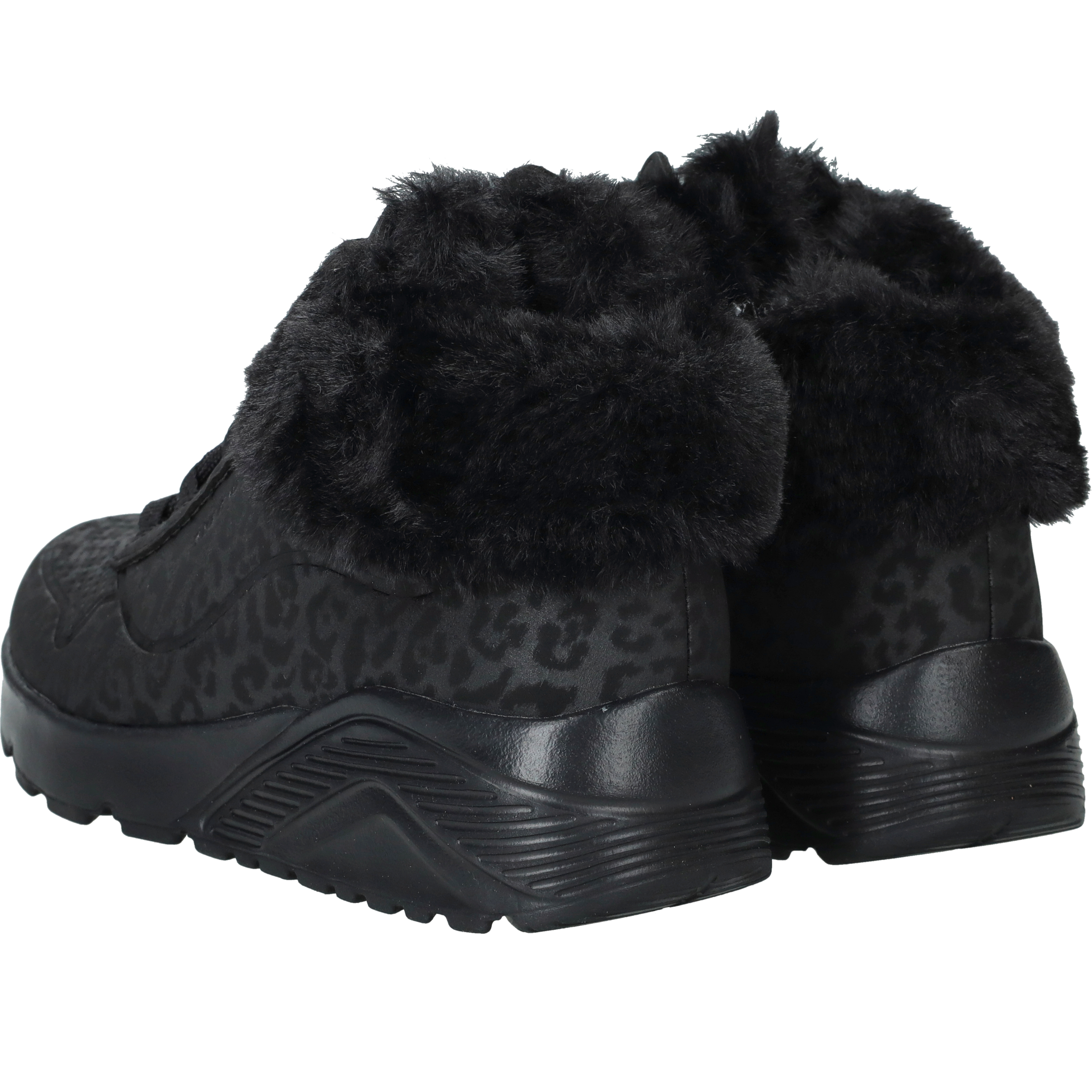 Skechers Uno Lite Veterboots Dames Zwart – foto 2