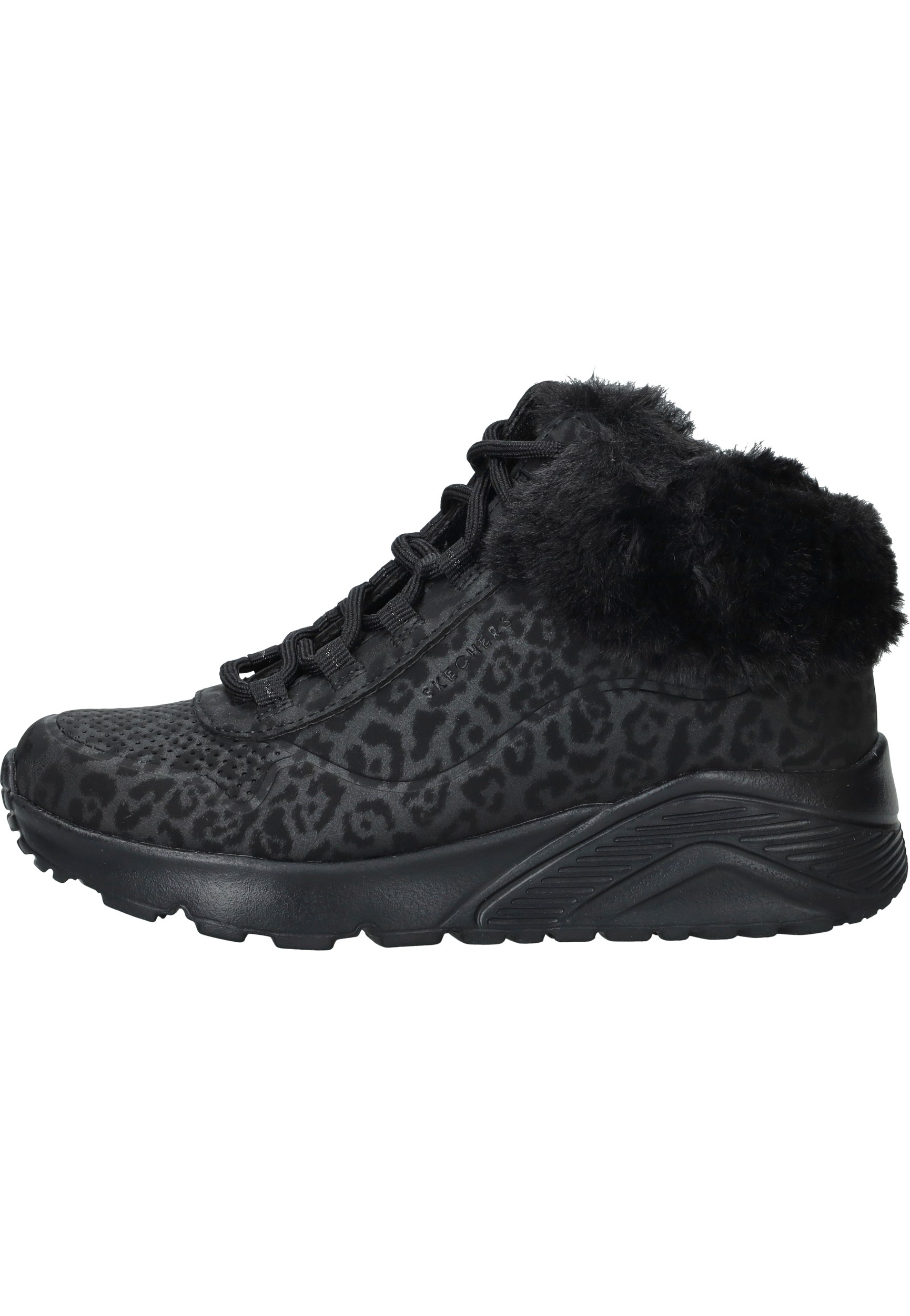 Skechers Uno Lite Veterboots Dames Zwart – foto 5