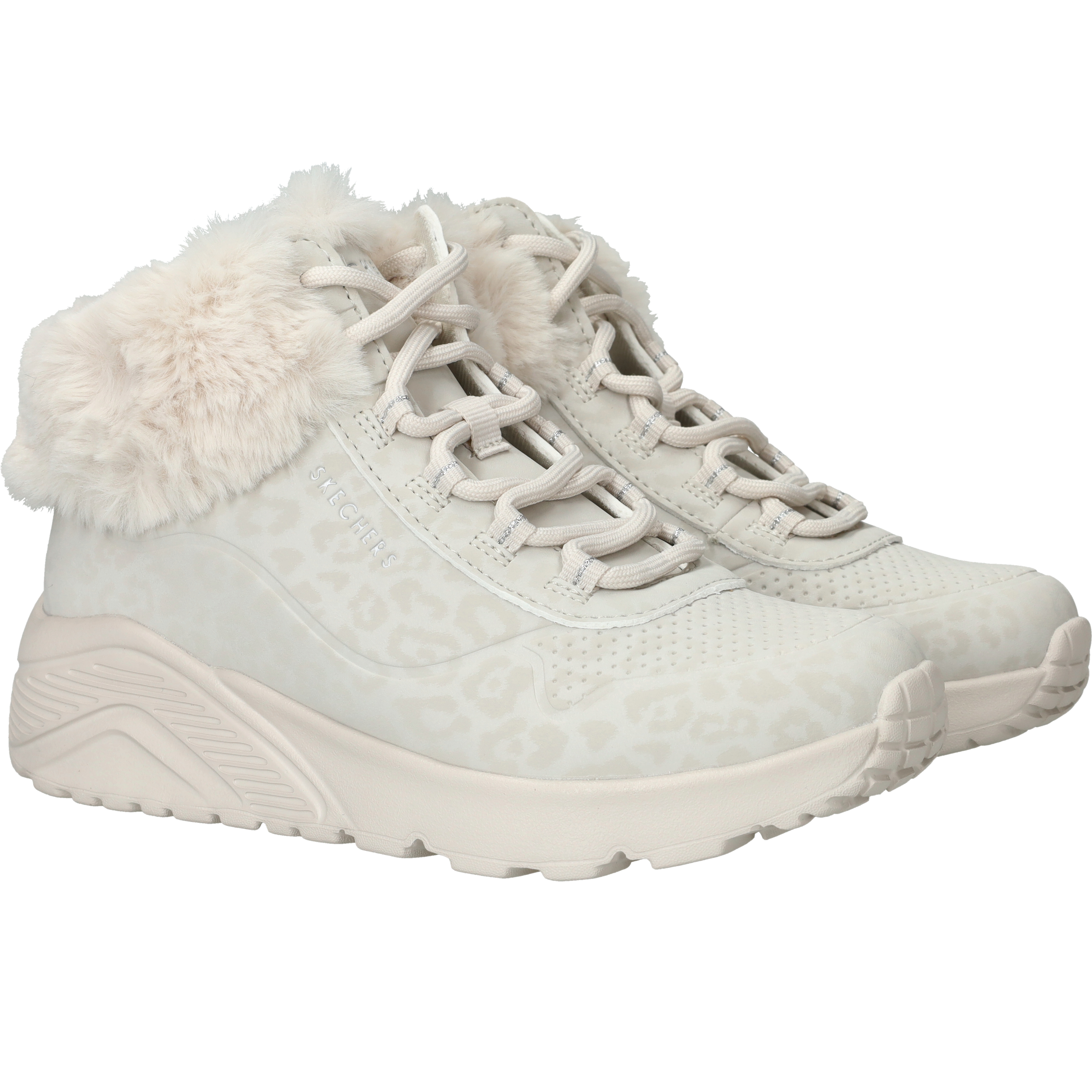 Skechers Uno Lite Veterboots Dames Beige, veterboot voor dames – foto 2