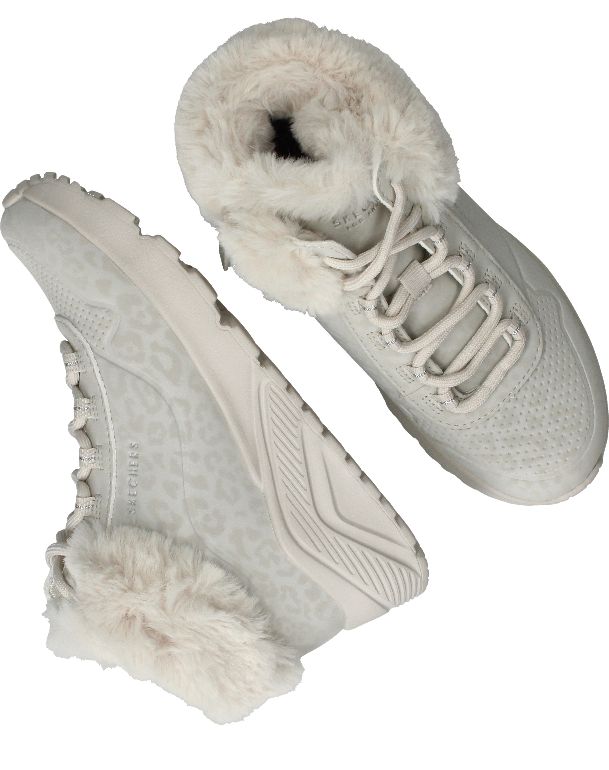 Skechers Uno Lite Veterboots Dames Beige, veterboot voor dames – foto 4