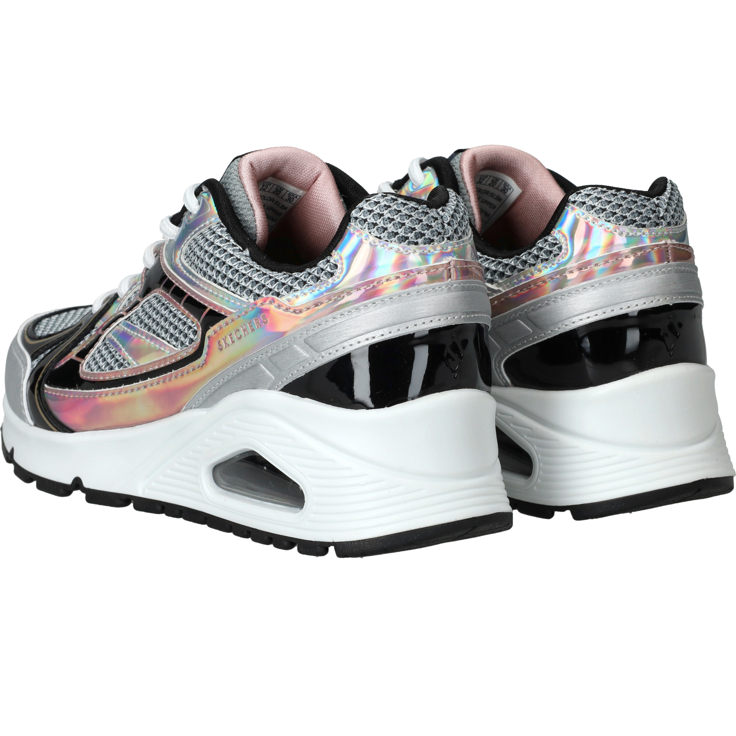 Skechers Uno Gen1 Platinum Flash Sneakers Meisjes Zilver – foto 2
