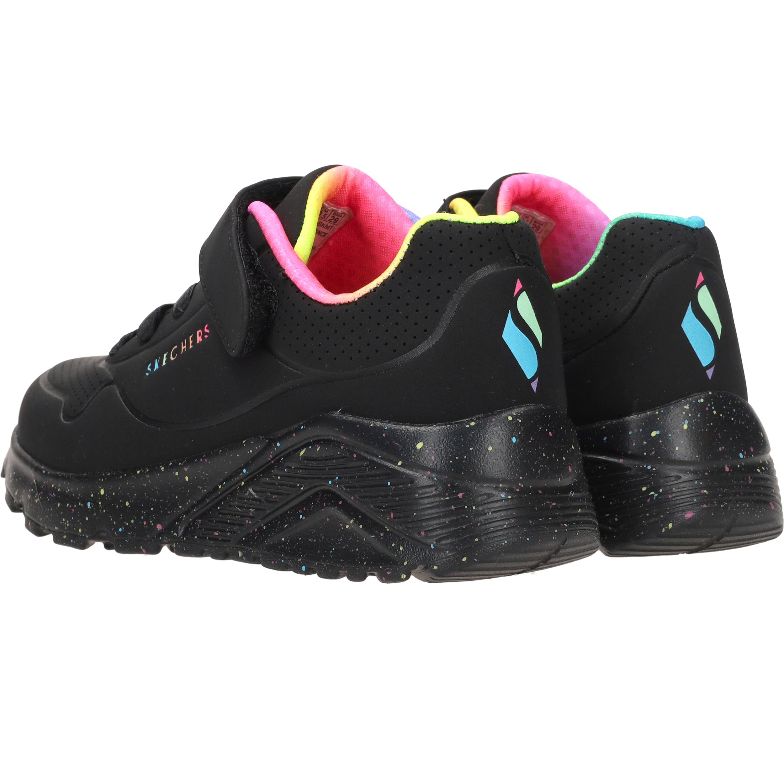 Skechers Uno Lite Rainbow Specks Sneakers Meisjes Zwart – foto 2