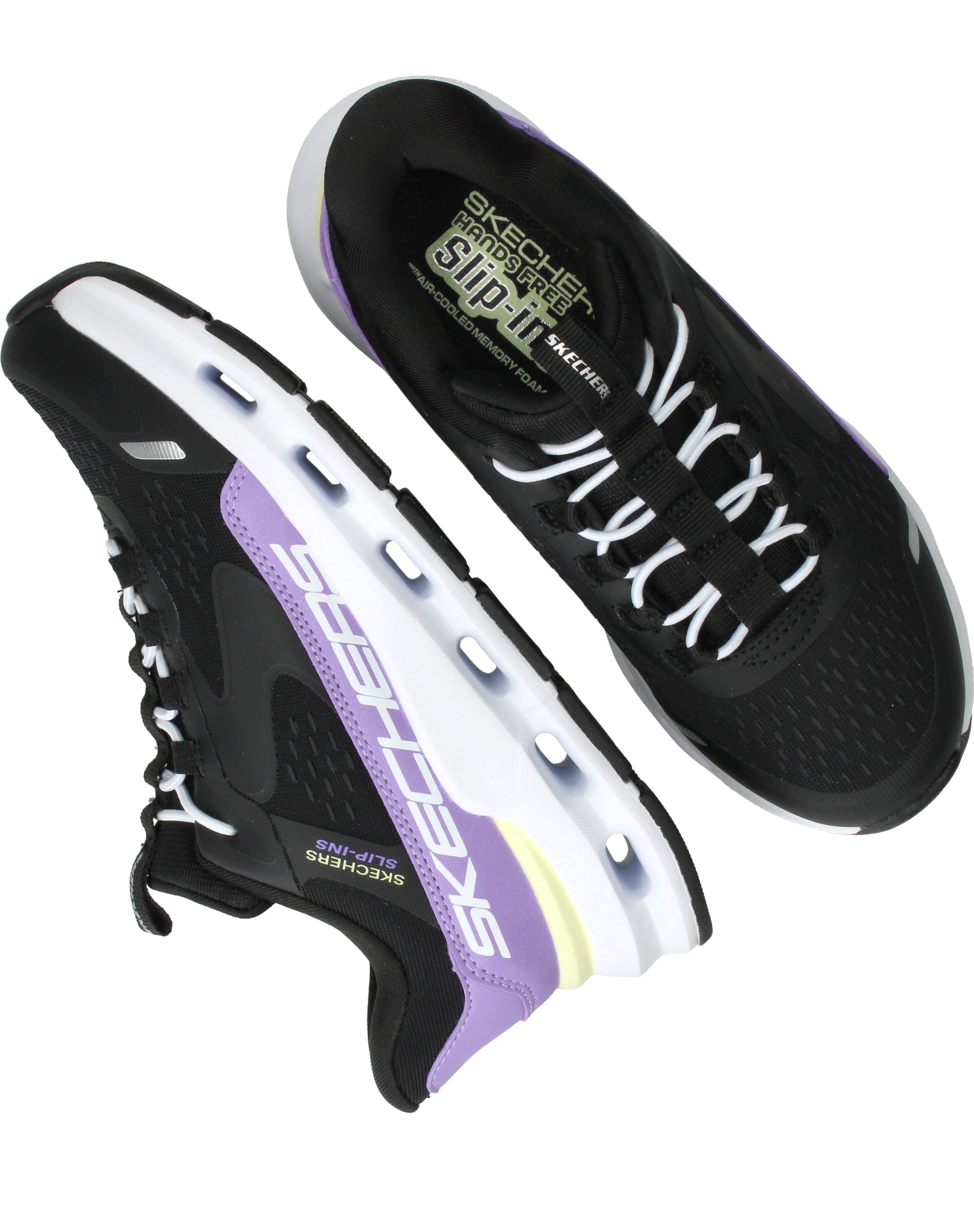 Skechers Slip-Ins Glide-Step Vista Lane Sneakers Dames Zwart – foto 3