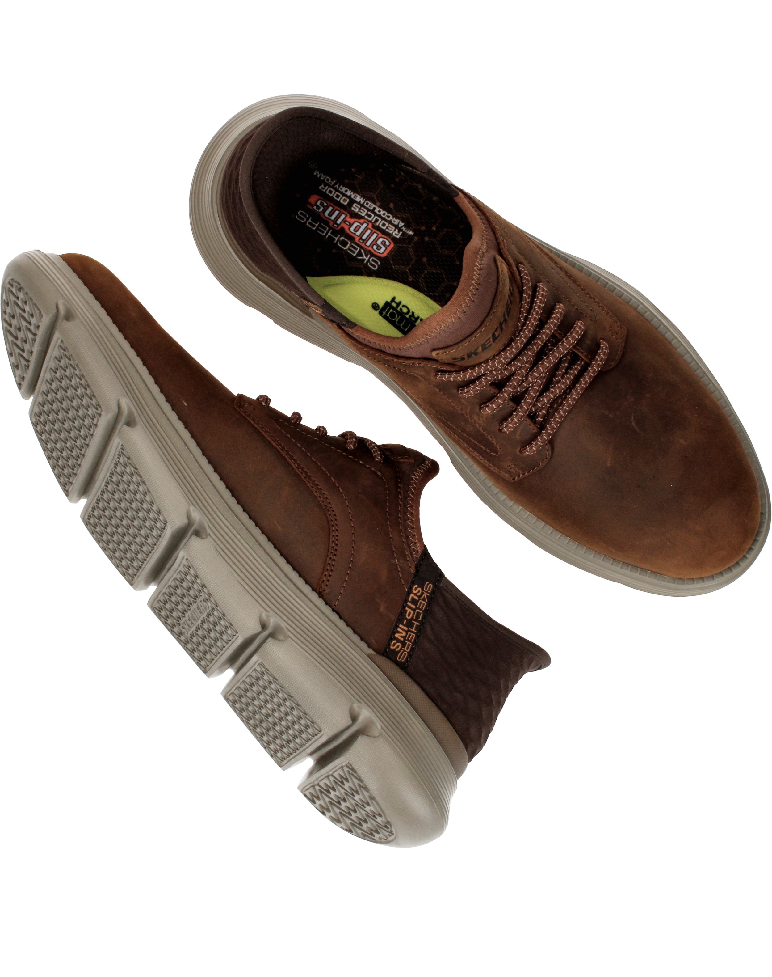 SKECHERS HAND'S FREE SLIP-INS ブラウン Skechers Hands Free Slip-ins Garza-Gervin Wide Instappers Cognac