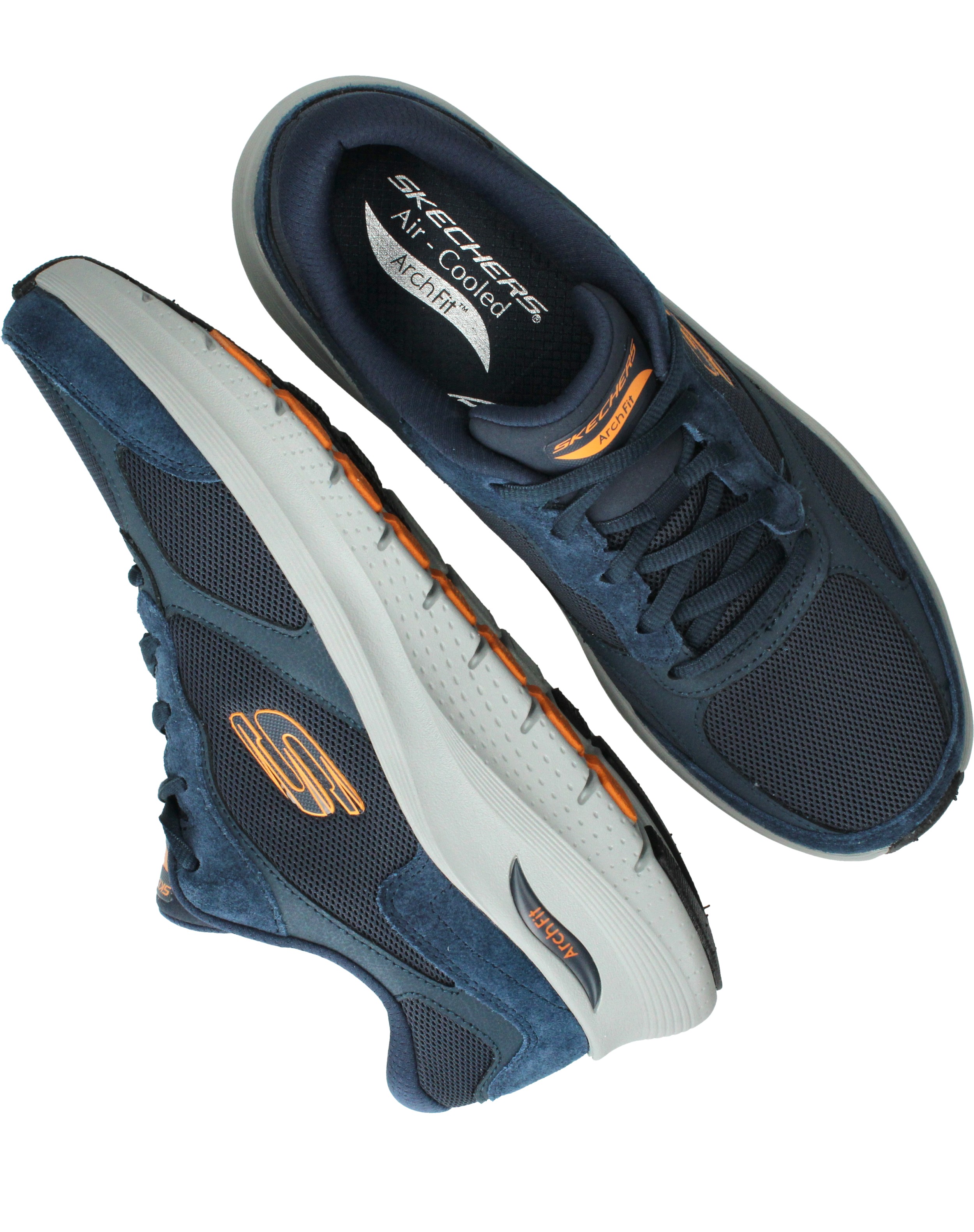 Skechers Arch Fit 2.0 The Keep Sneakers Heren Blauw, sneaker voor heren – foto 4