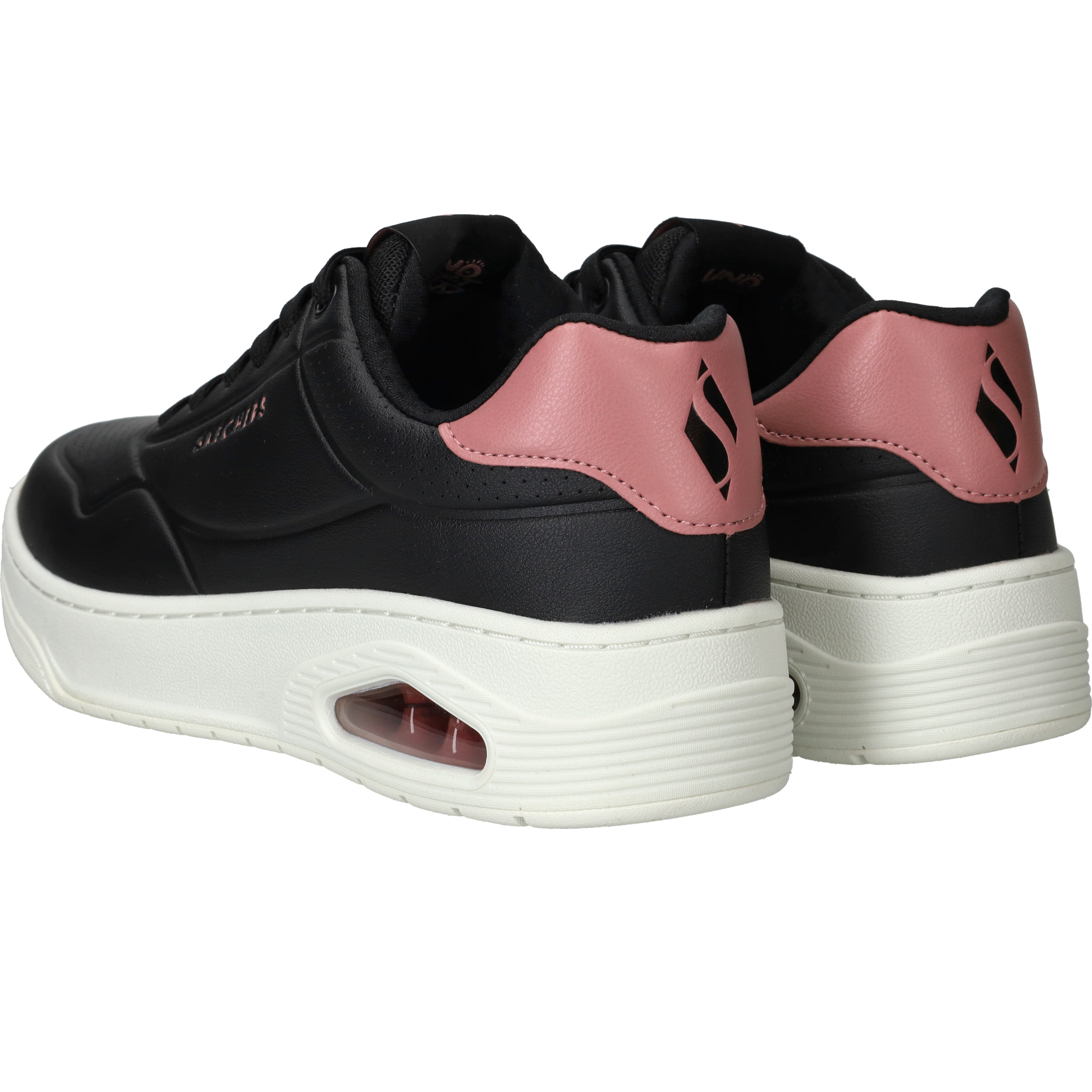 Skechers Uno Court Fast Break Sneakers Dames Zwart, sneaker voor dames – foto 3