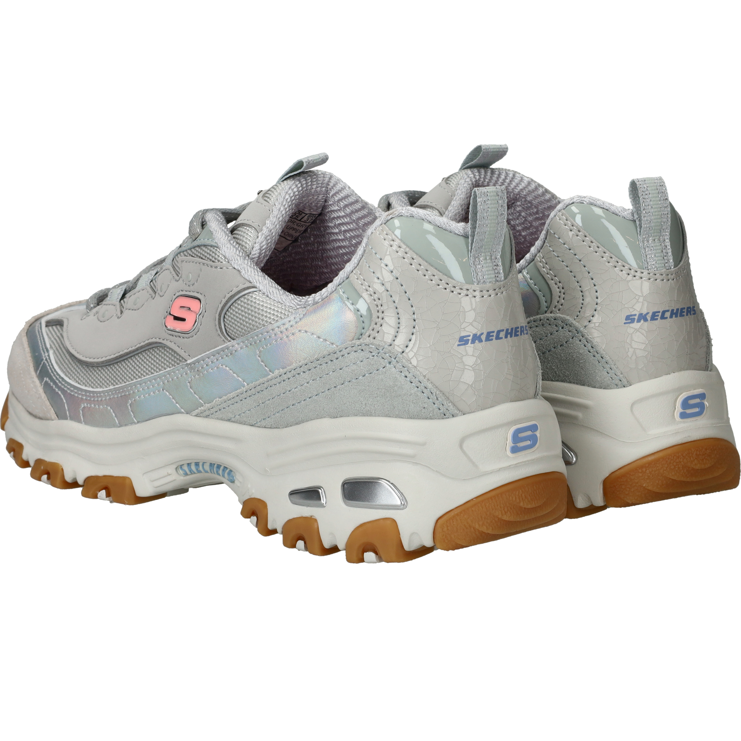 Skechers D Lites Sneakers Dames Grijs, sneaker voor dames – foto 3