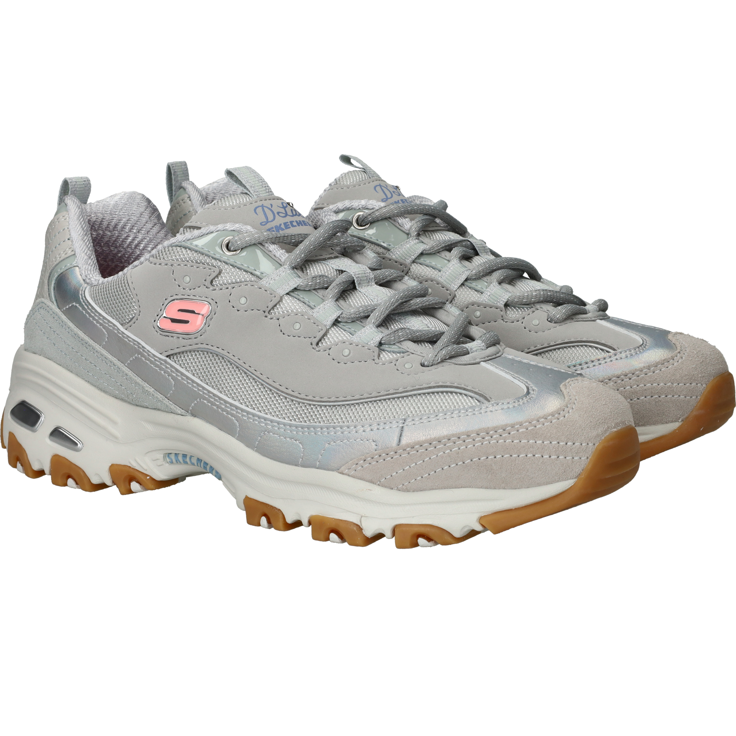 Skechers D Lites Sneakers Dames Grijs, sneaker voor dames – foto 2