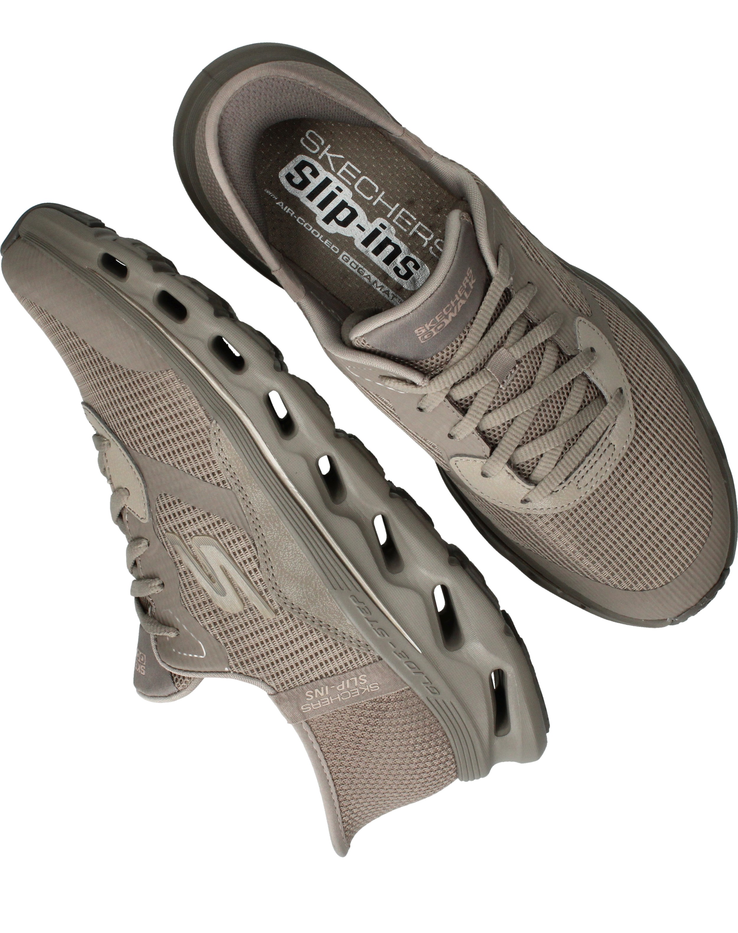Skechers Slip-Ins Go Walk Glide-Step Sneakers Dames Taupe, sneaker voor dames – foto 4