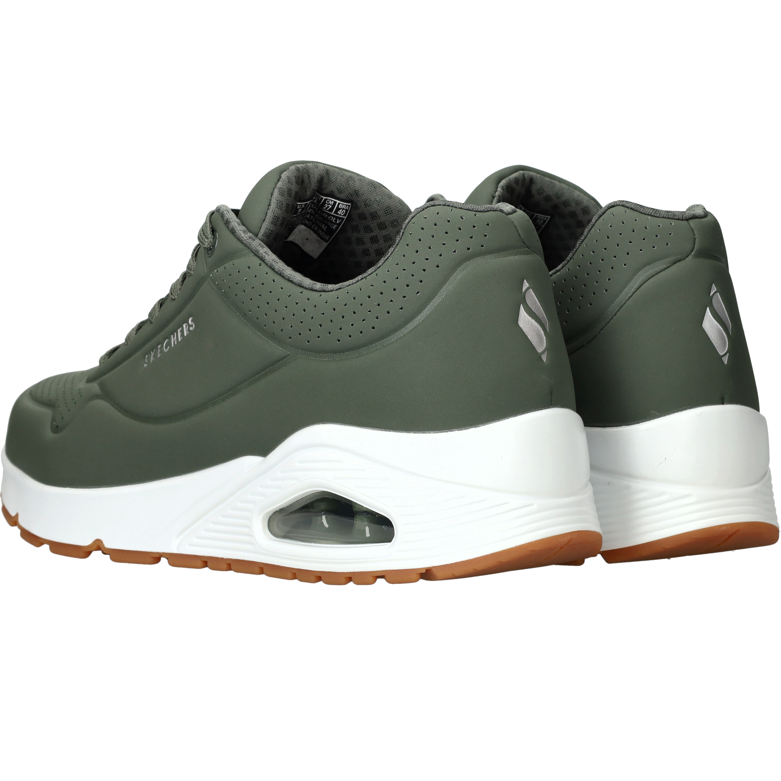 Skechers Uno Stand On Air Sneakers Dames Groen, sneaker voor dames – foto 3