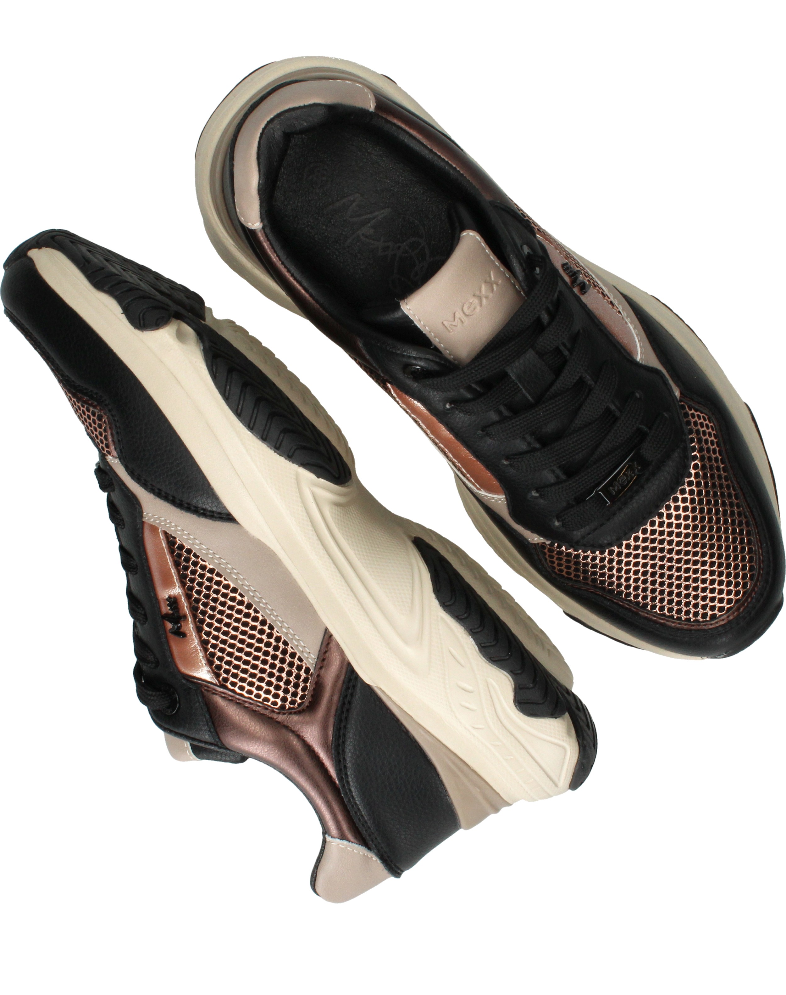 Mexx Radja Pax Sneakers Dames Zwart, sneaker voor dames – foto 4