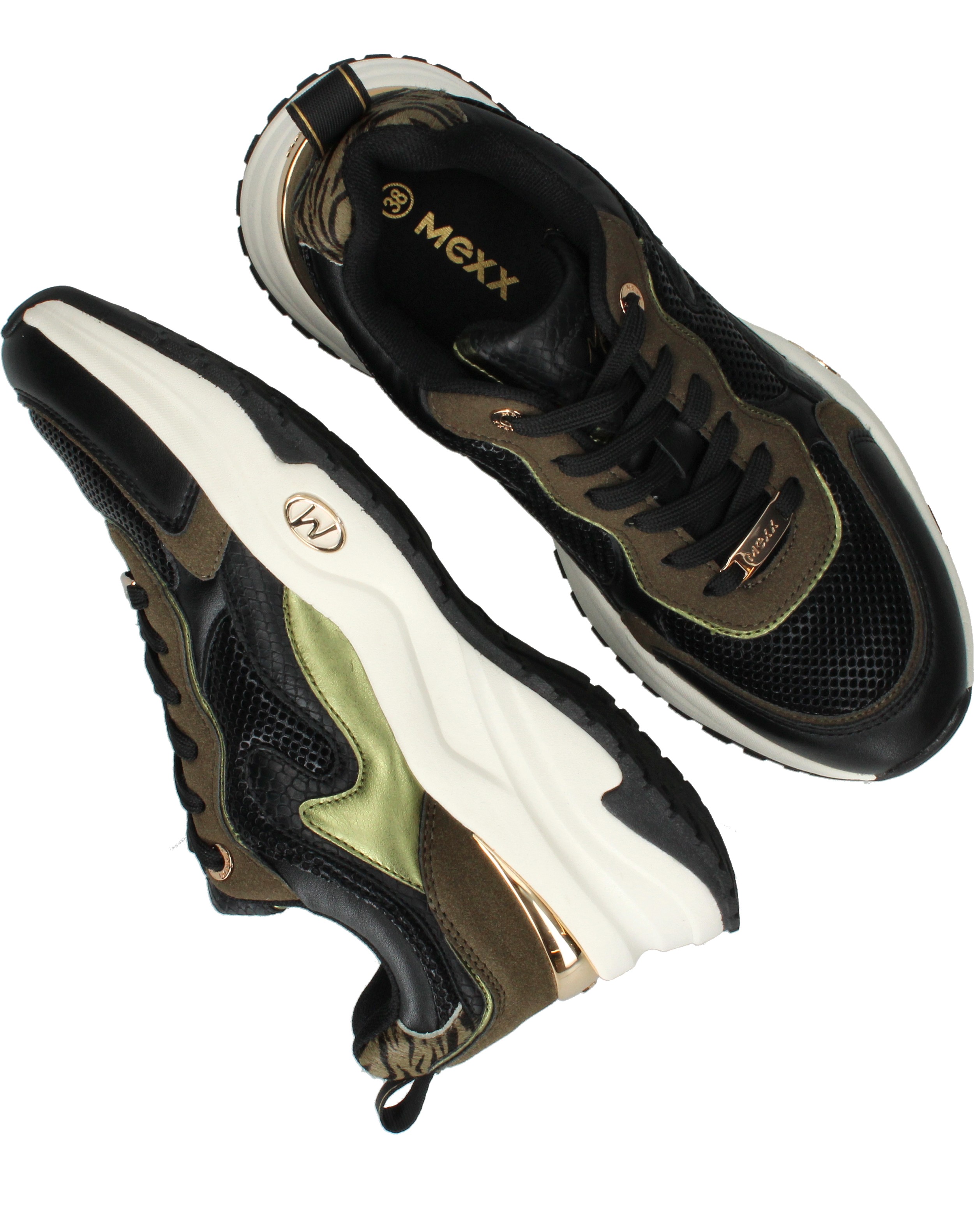 Mexx Palma Ora Sneakers Dames Zwart, sneaker voor dames – foto 4