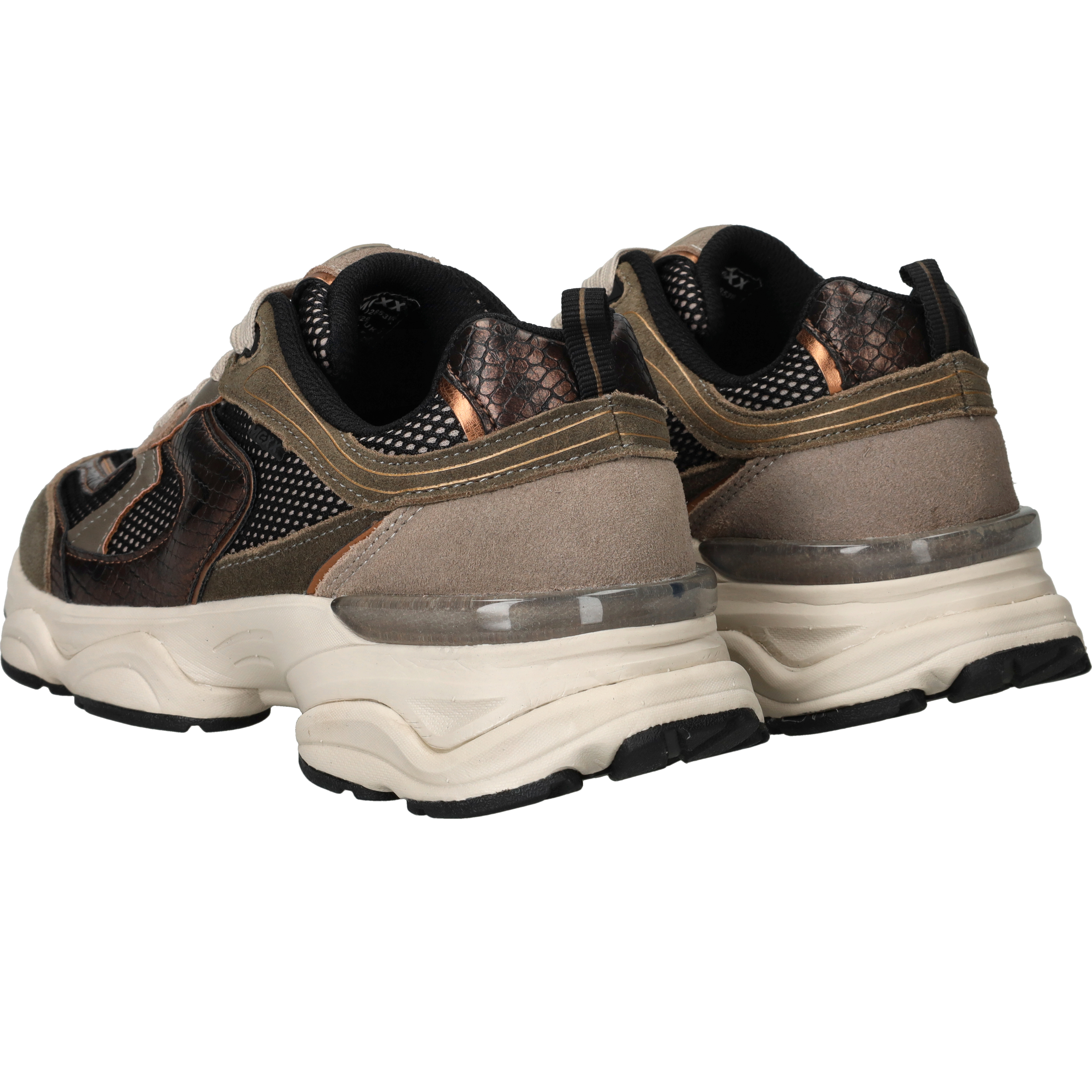 Mexx Norah Komo Sneakers Dames Groen, sneaker voor dames – foto 3