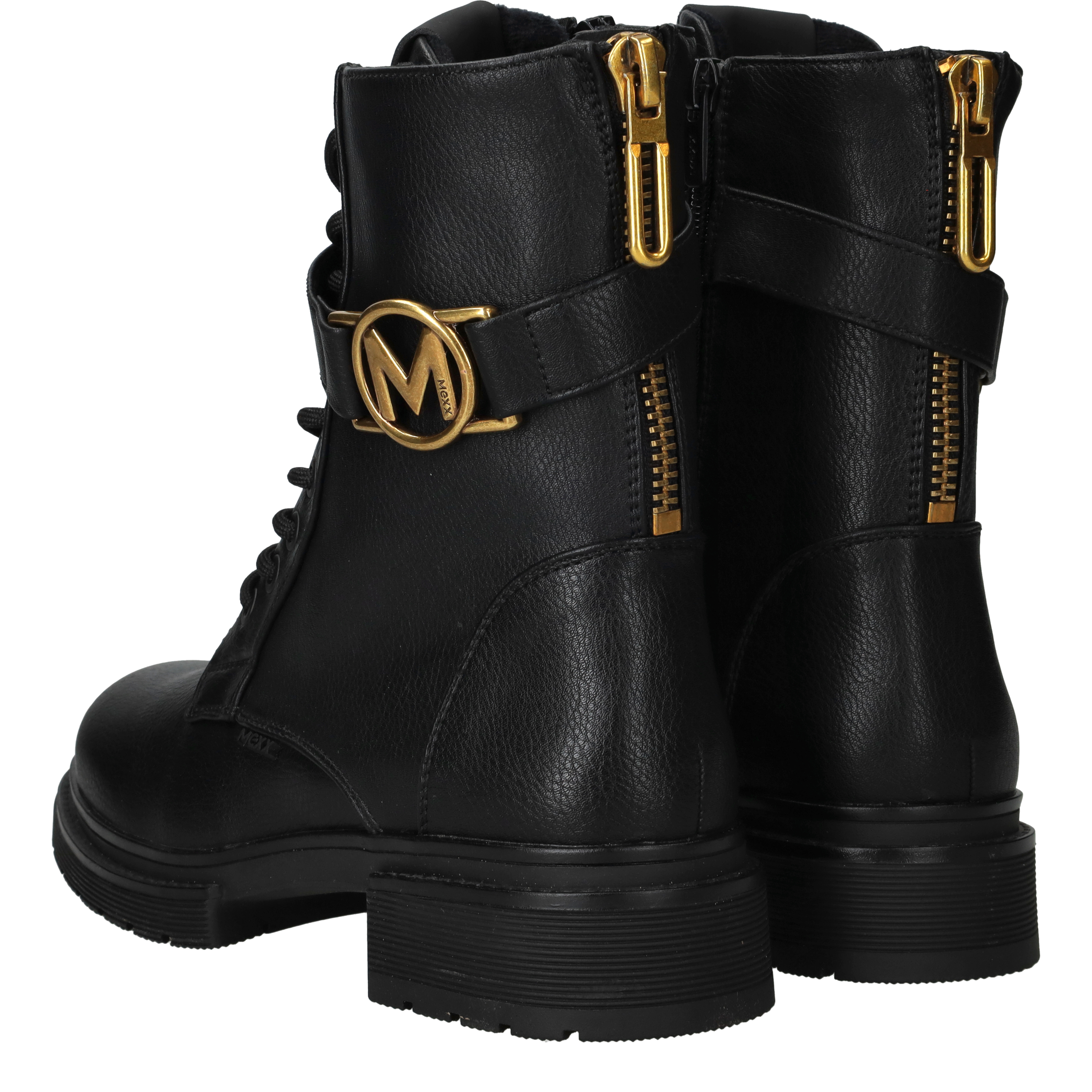 Mexx Kimberly Glad Veterboots Dames Zwart, veterboot voor dames – foto 3