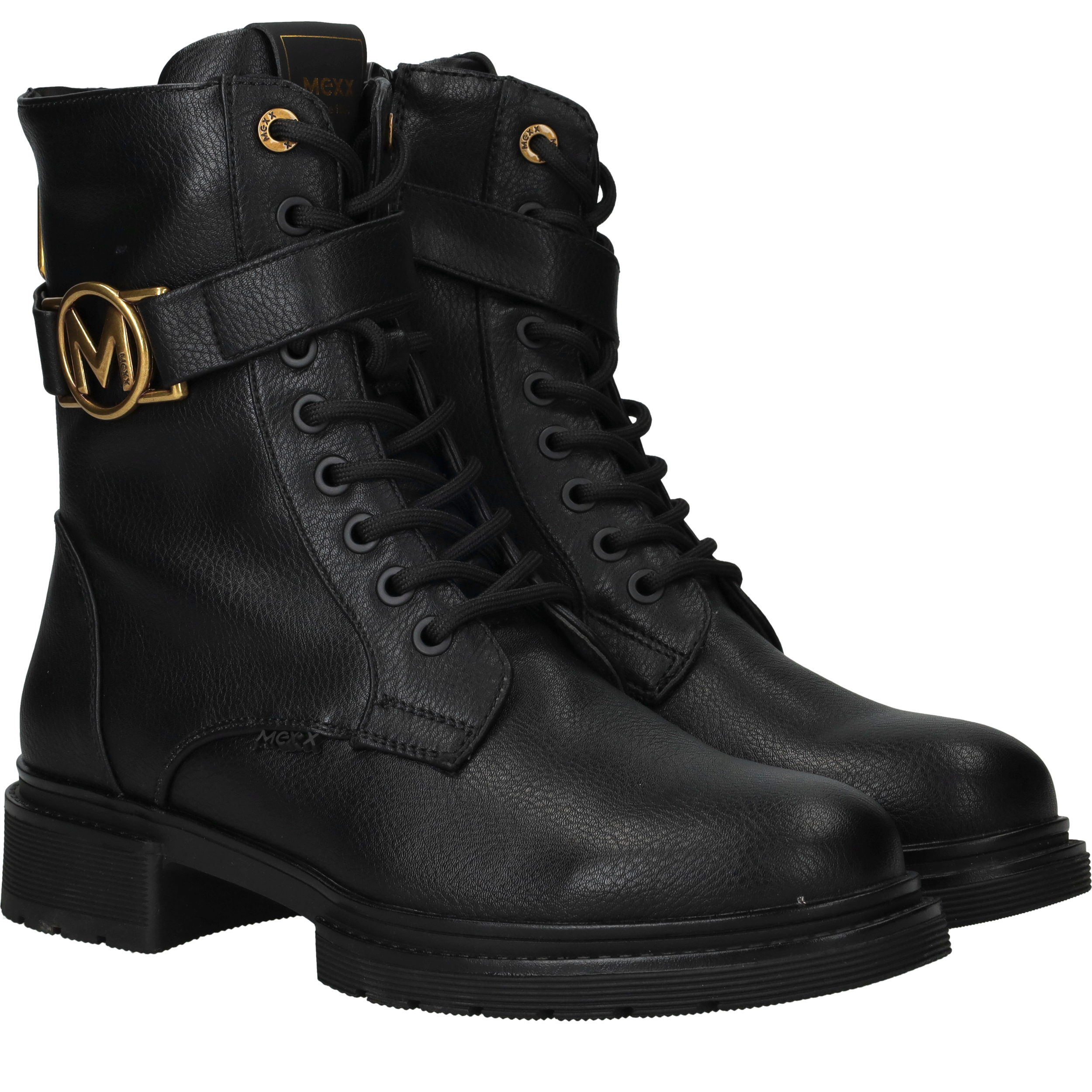Mexx Kimberly Glad Veterboots Dames Zwart, veterboot voor dames – foto 2