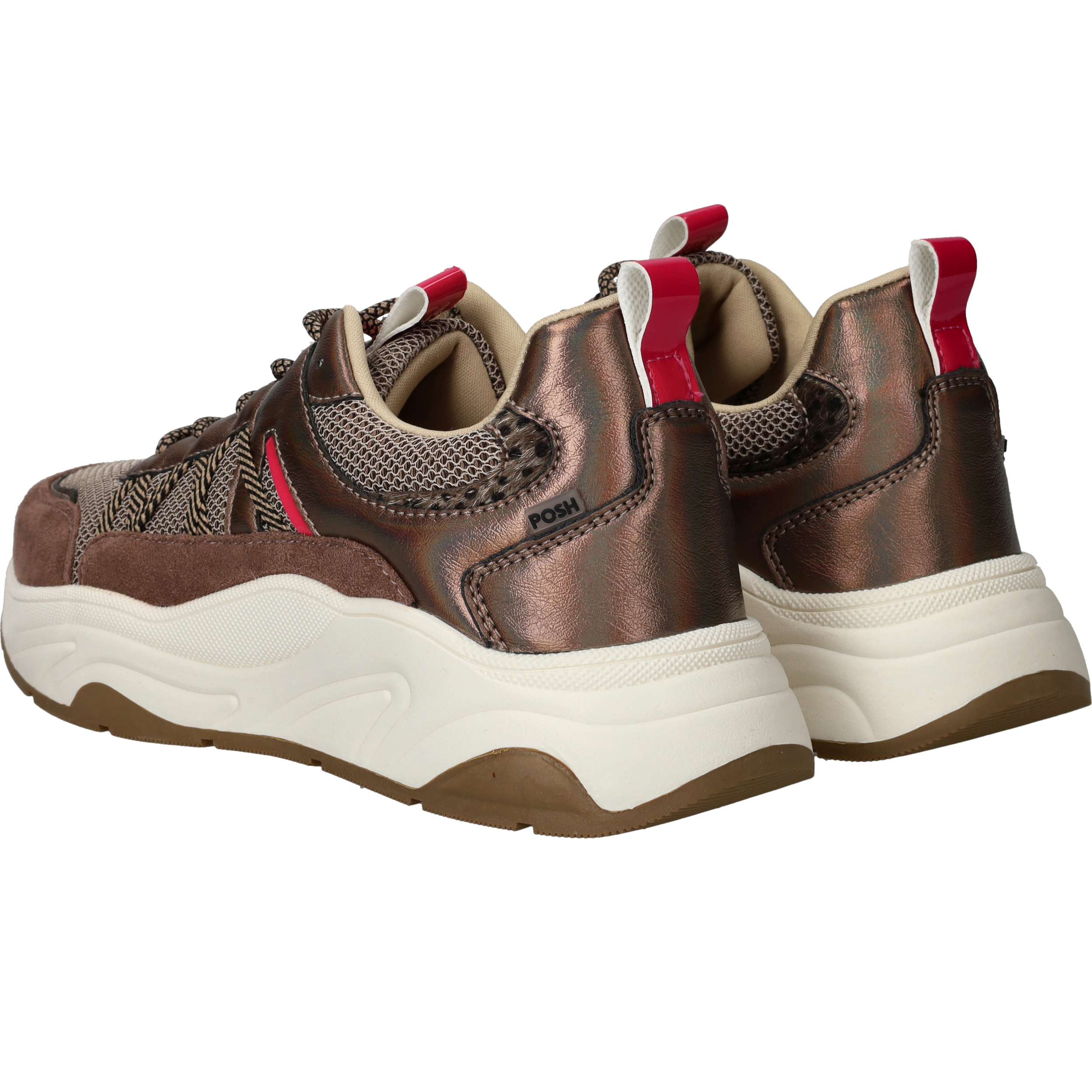 POSH By Poelman Sneakers Dames Bruin – foto 2