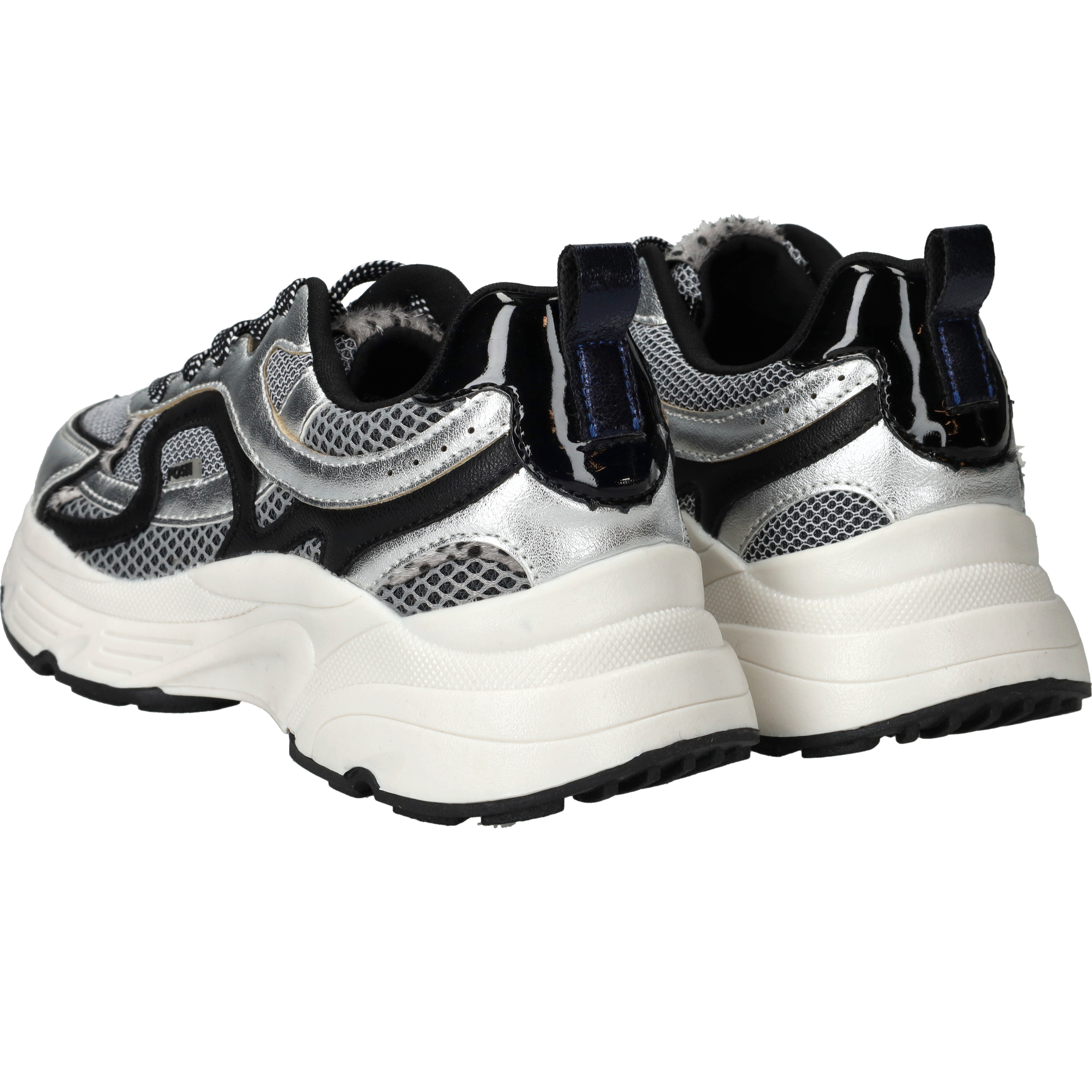 POSH By Poelman Sneakers Dames Zilver, sneaker voor dames – foto 3