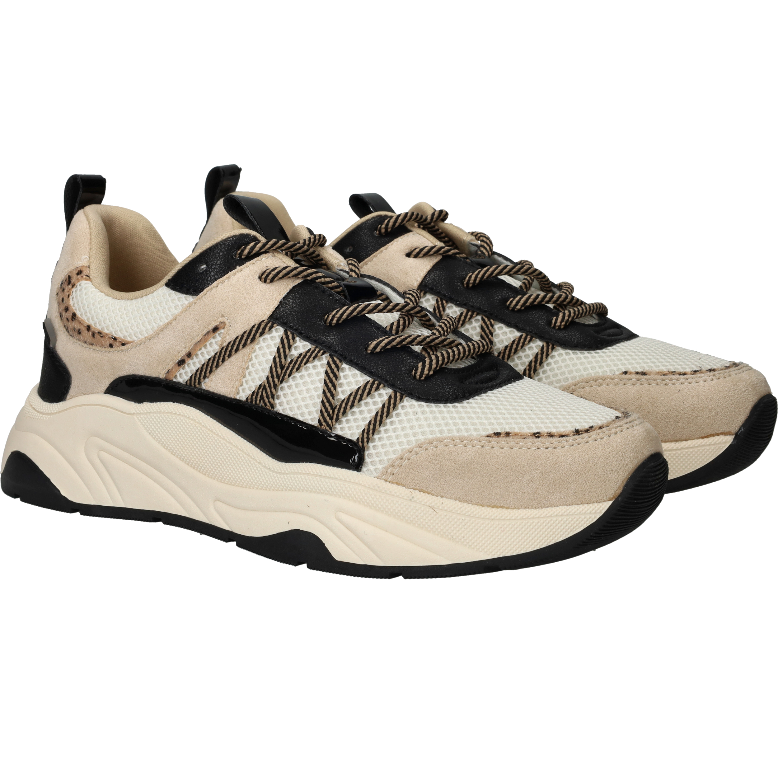 POSH By Poelman Sneakers Dames Beige, sneaker voor dames – foto 4