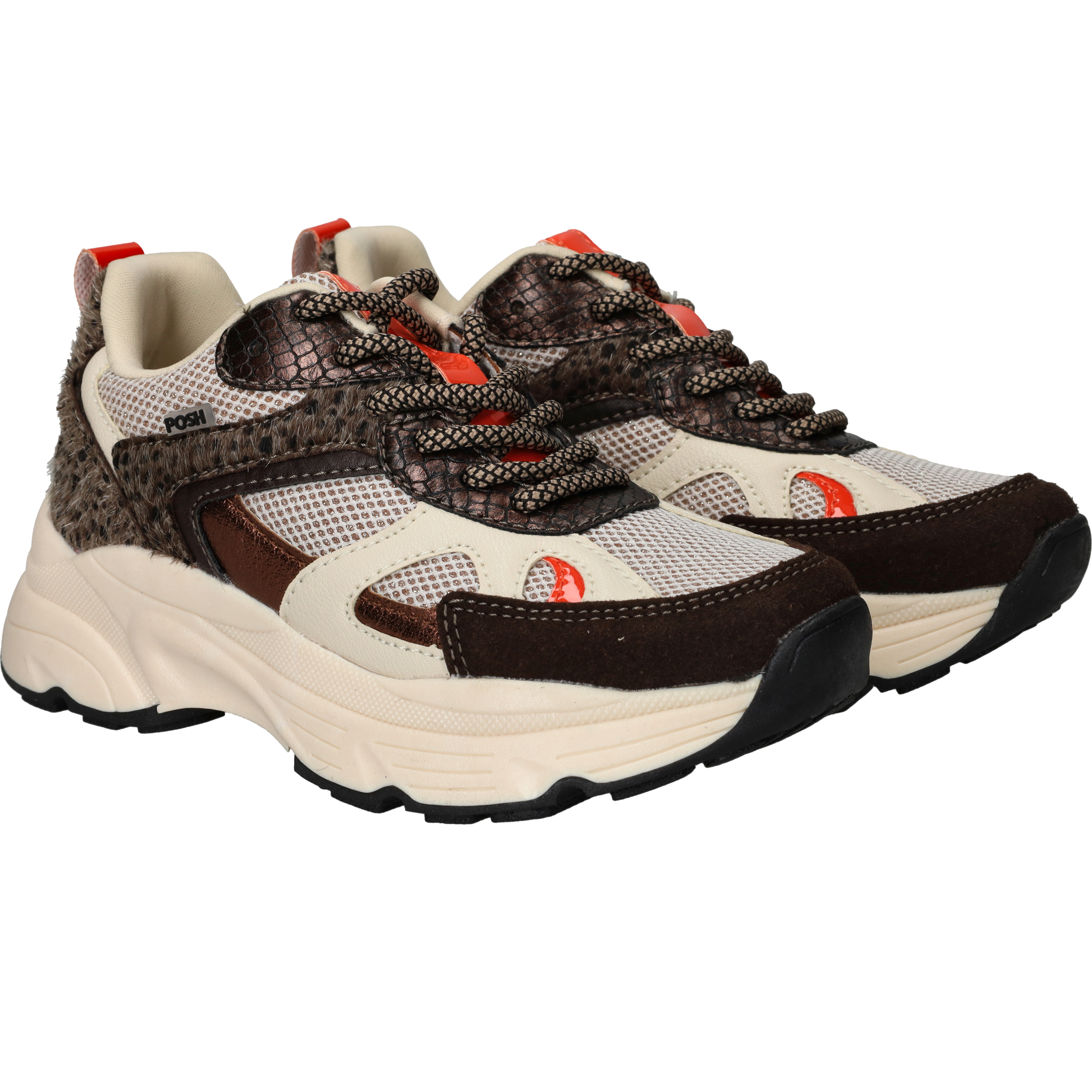 POSH By Poelman Sneakers Meisjes Bruin – foto 2