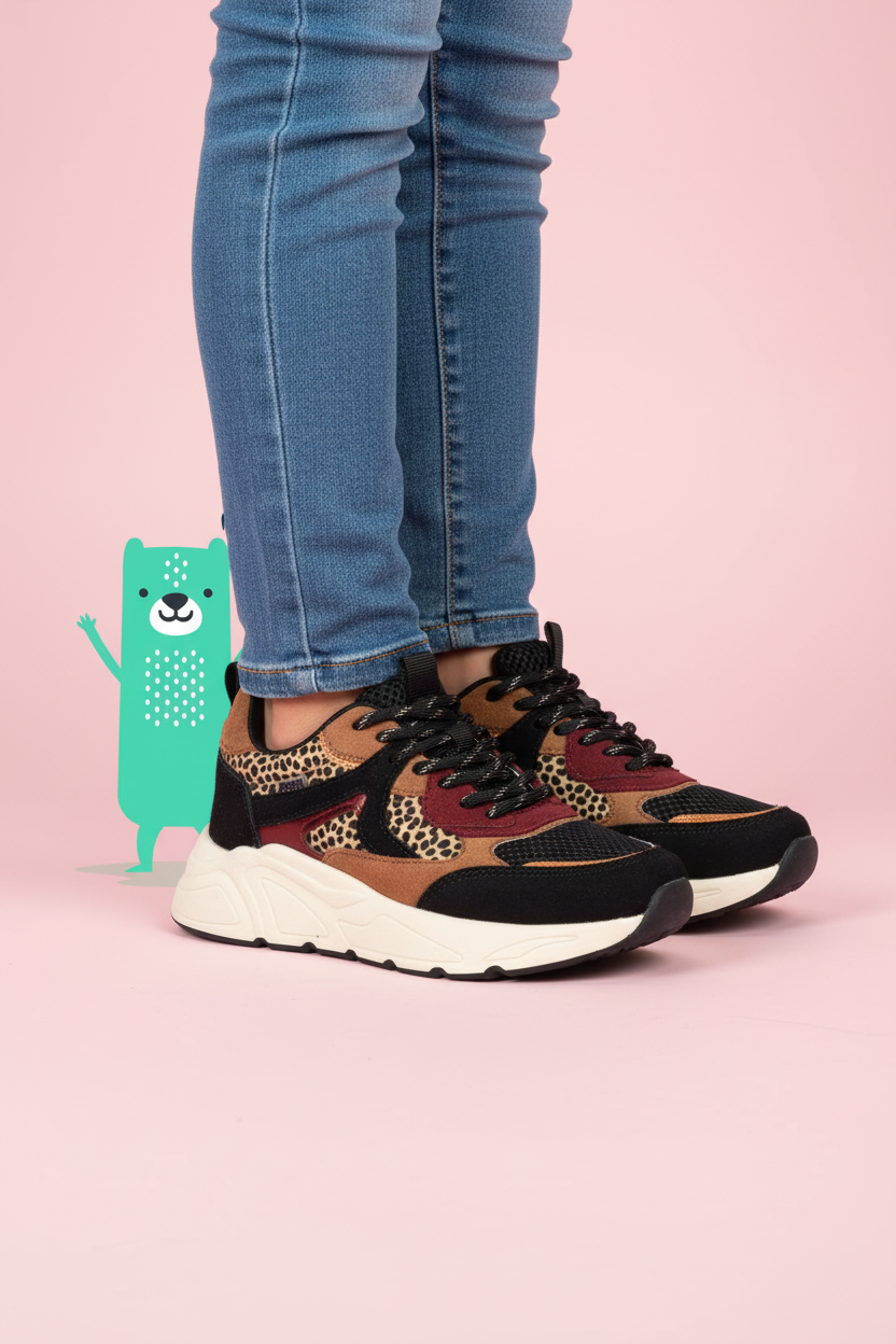 POSH By Poelman Sneakers Meisjes Bruin