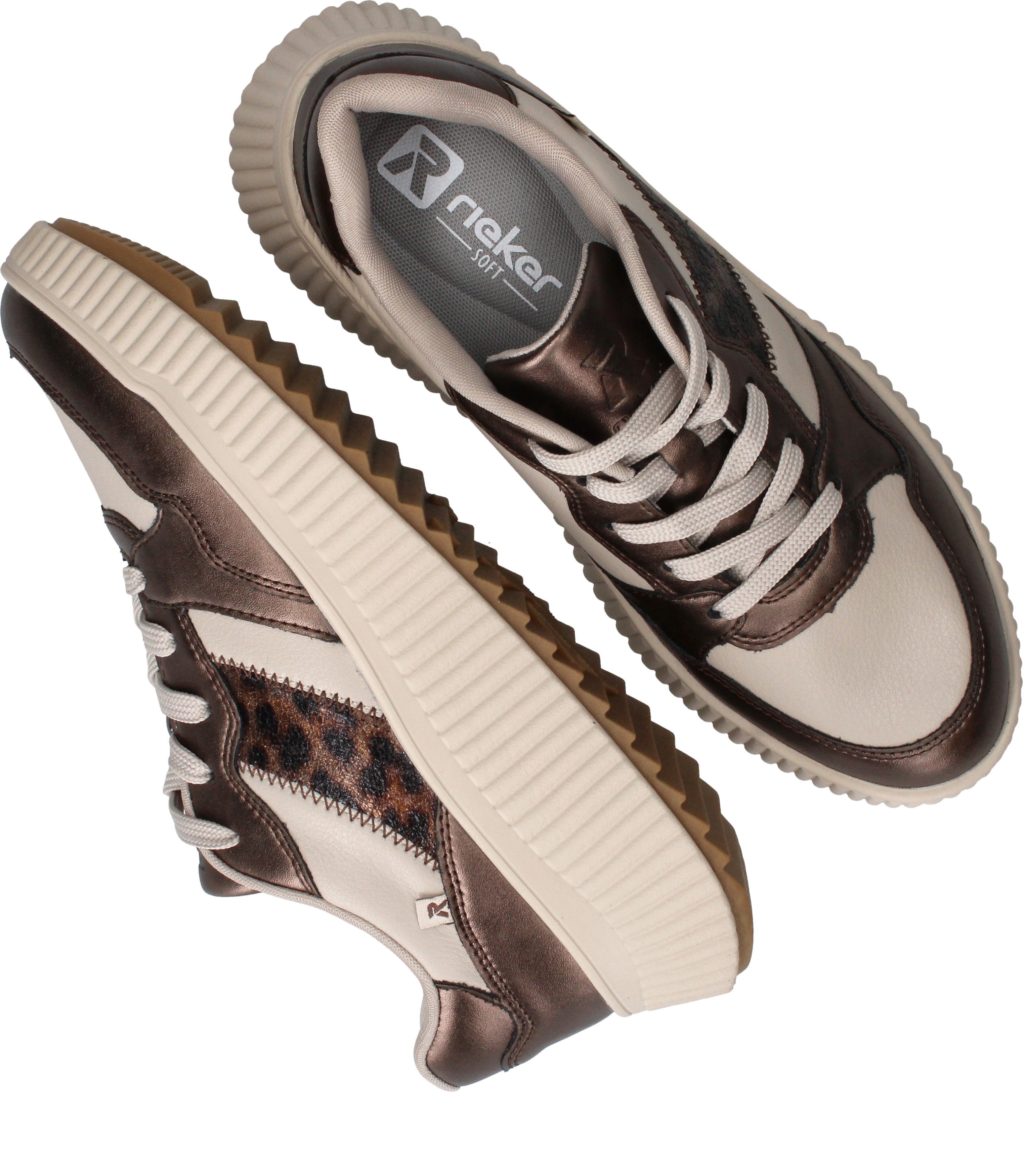 Rieker Sneakers Dames Bruin, sneaker voor dames – foto 4