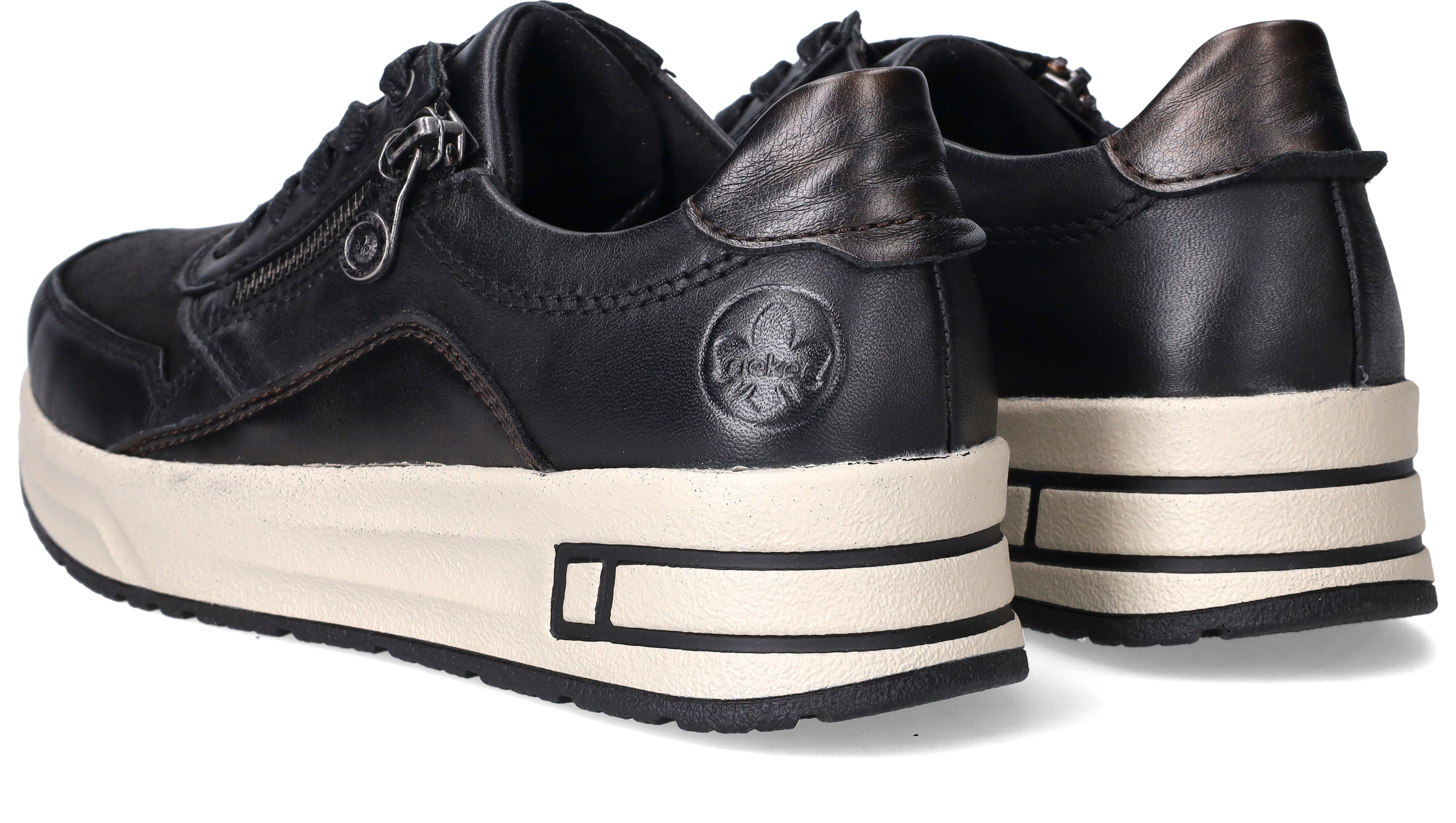 Rieker Sneakers Dames Zwart, sneaker voor dames – foto 7