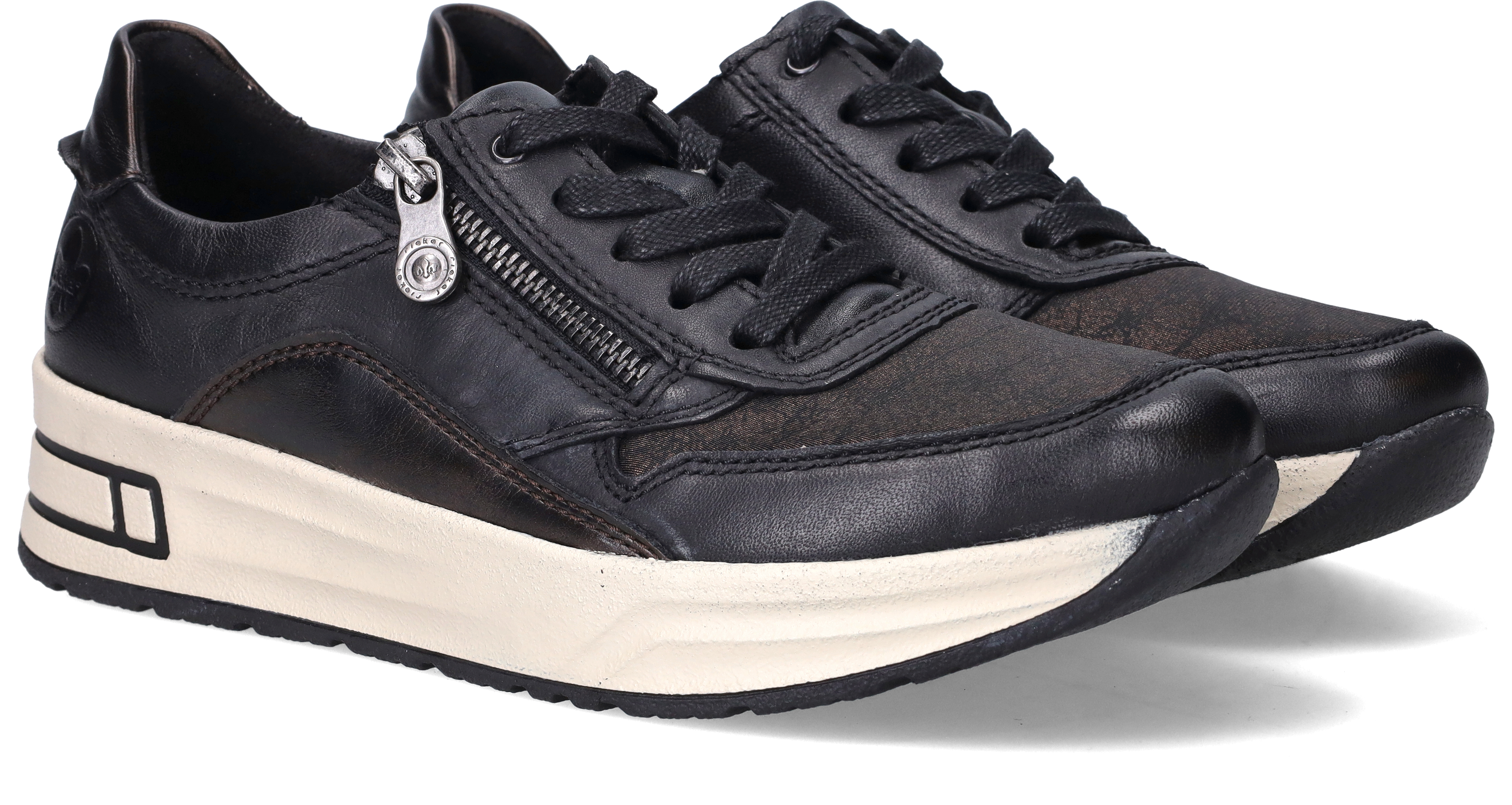 Rieker Sneakers Dames Zwart, sneaker voor dames – foto 6