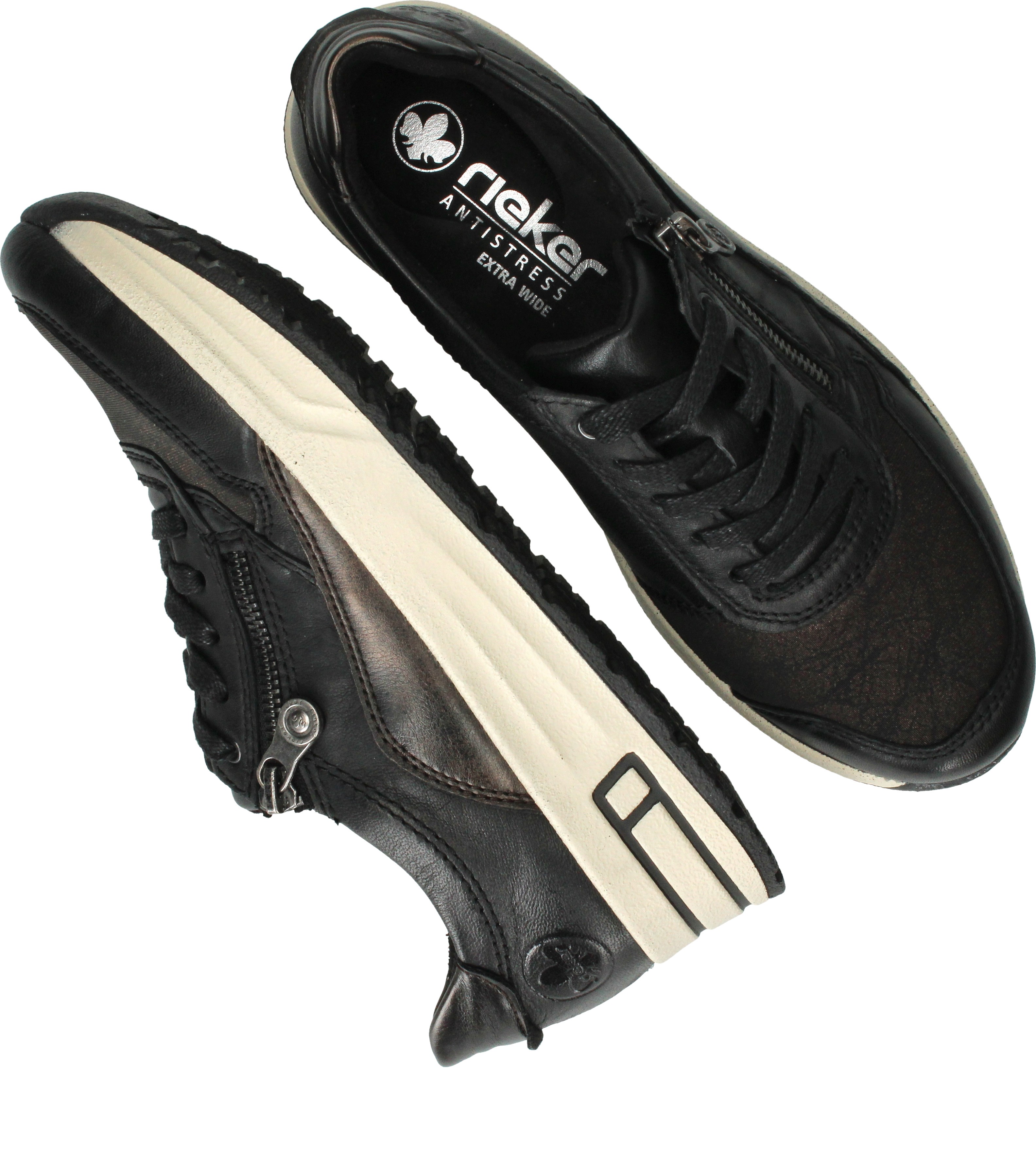 Rieker Sneakers Dames Zwart, sneaker voor dames – foto 8