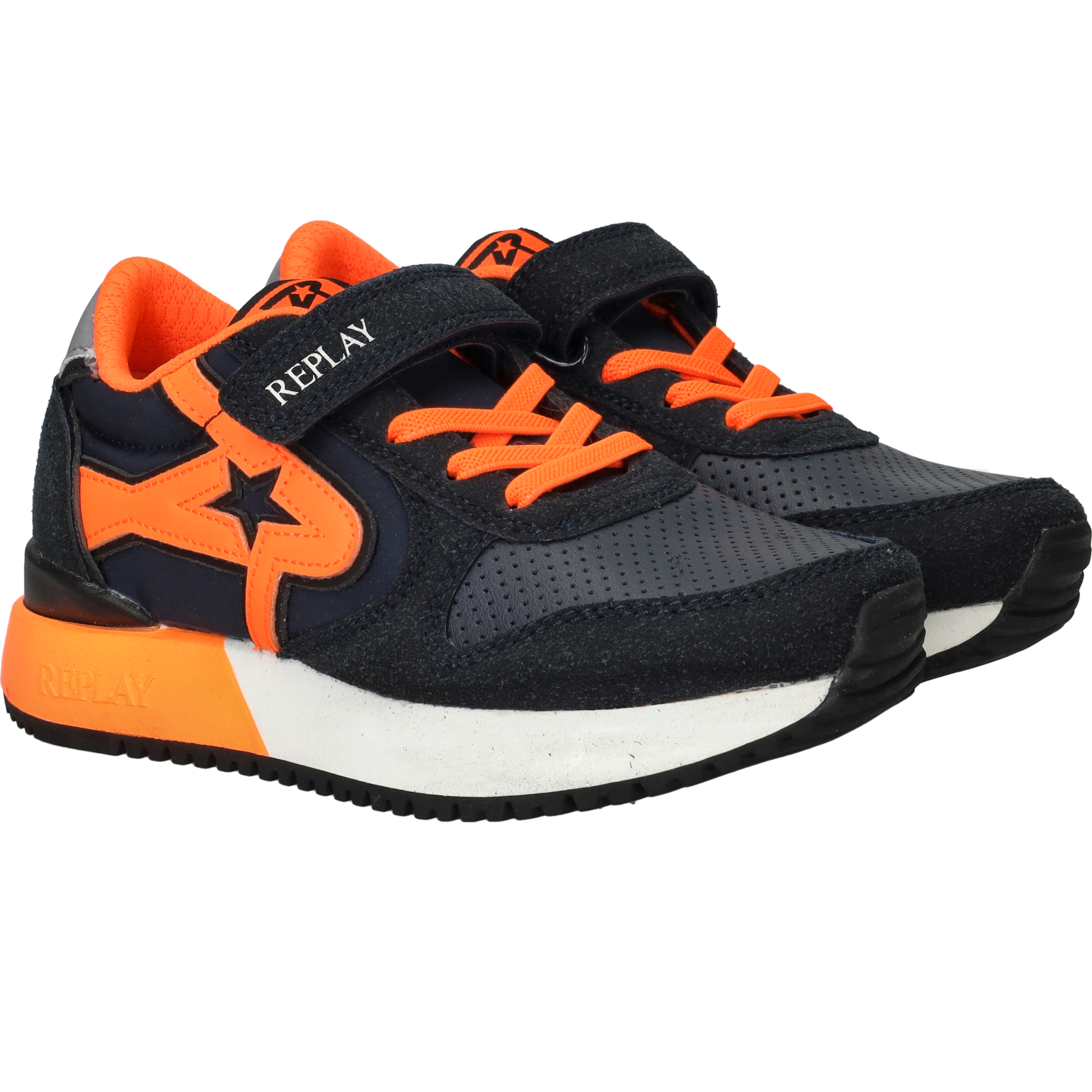 Replay Fiber JR 7 Sneakers  Blauw