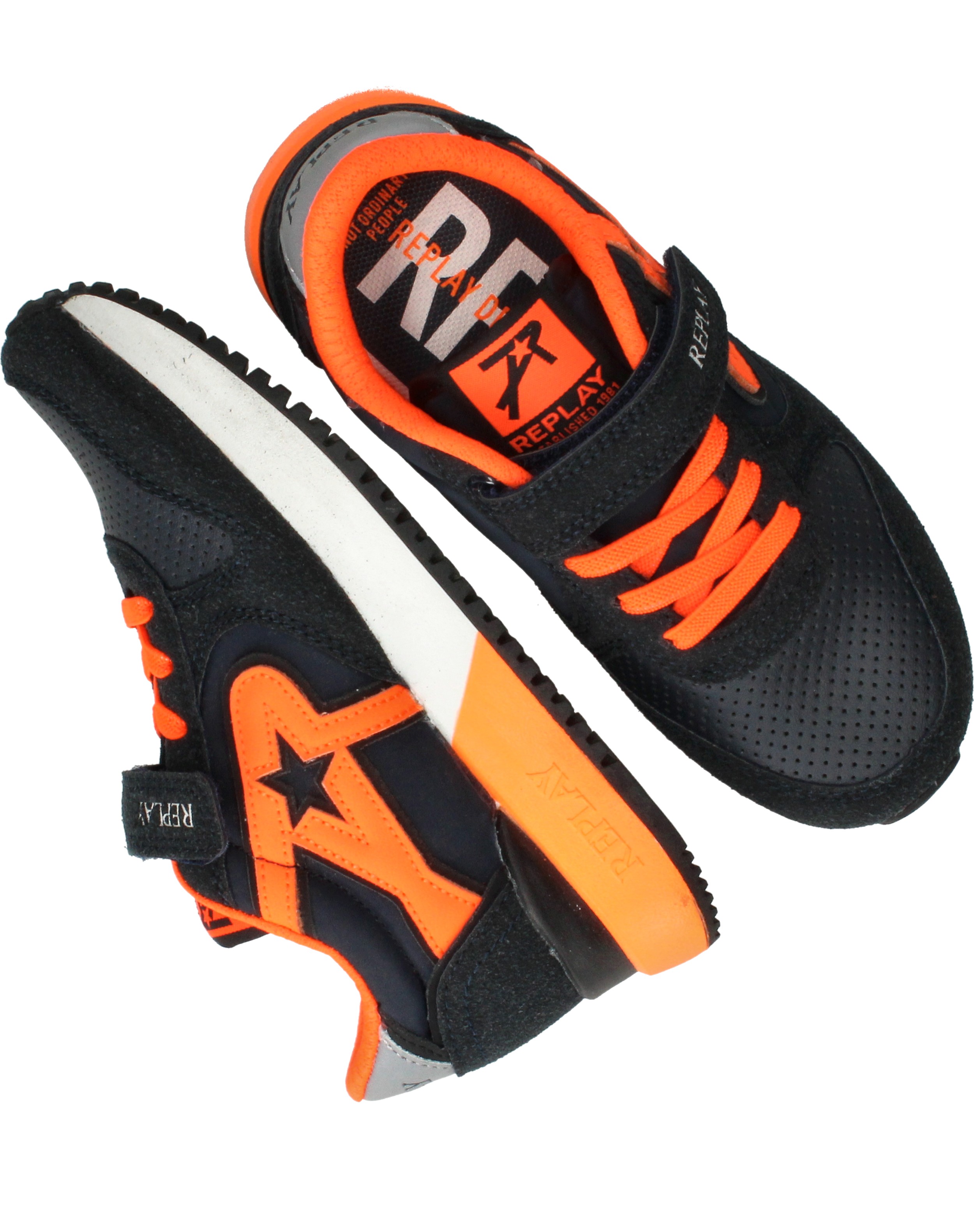 Replay Fiber JR 7 Sneakers  Blauw – foto 3