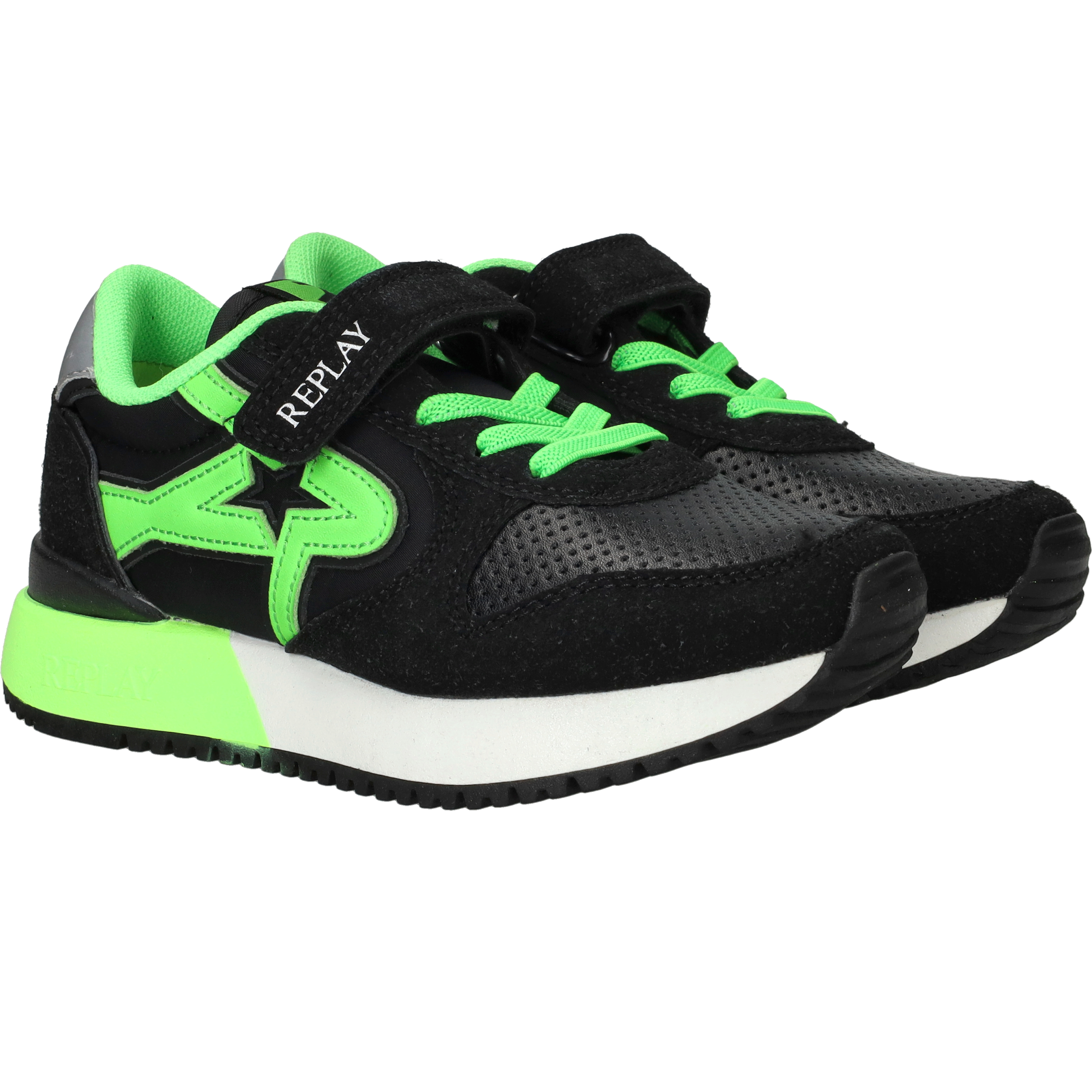 Replay Fiber JR 7 Sneakers  Zwart