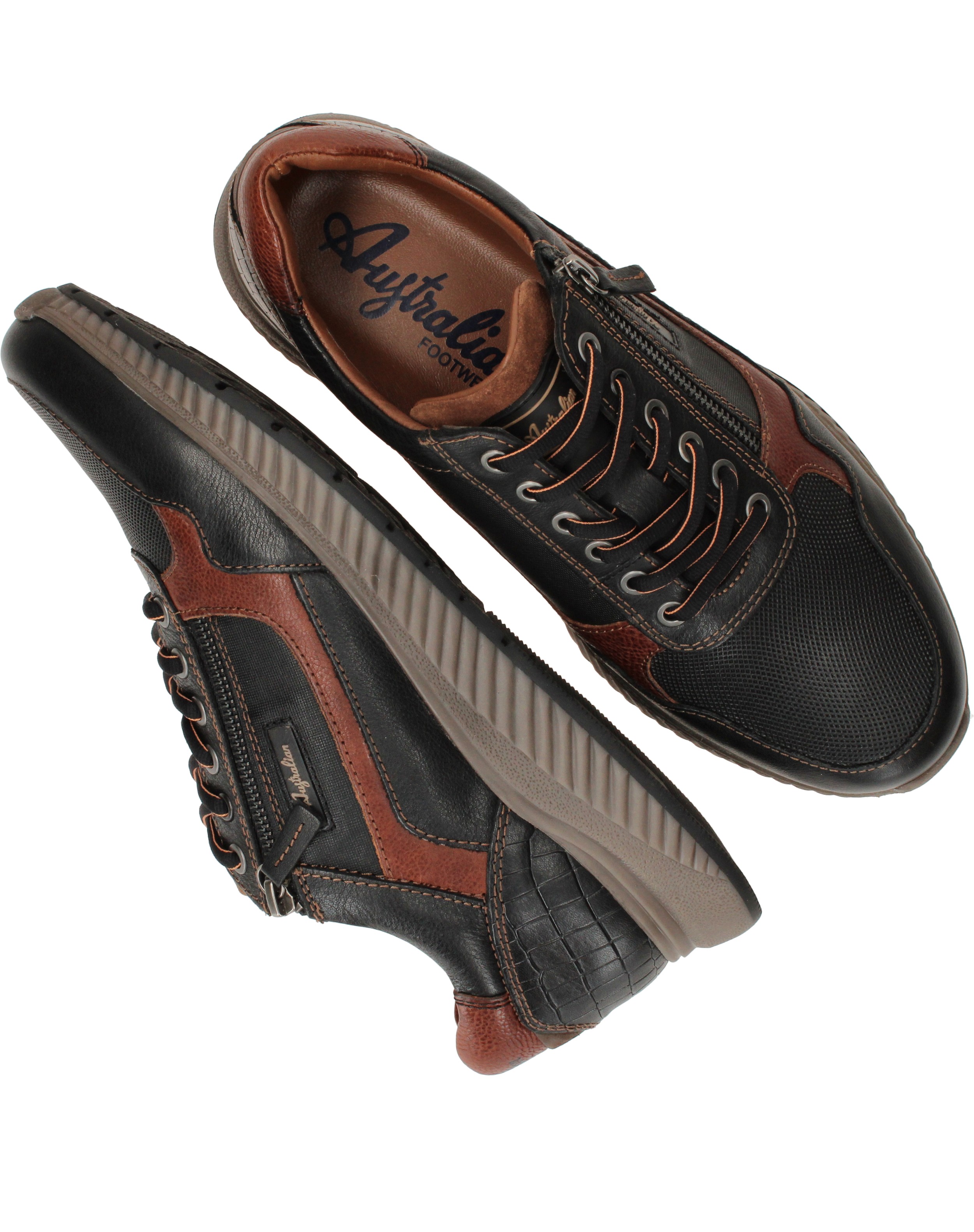 Australian Hatchback Sneakers Heren Zwart, sneaker voor heren – foto 4