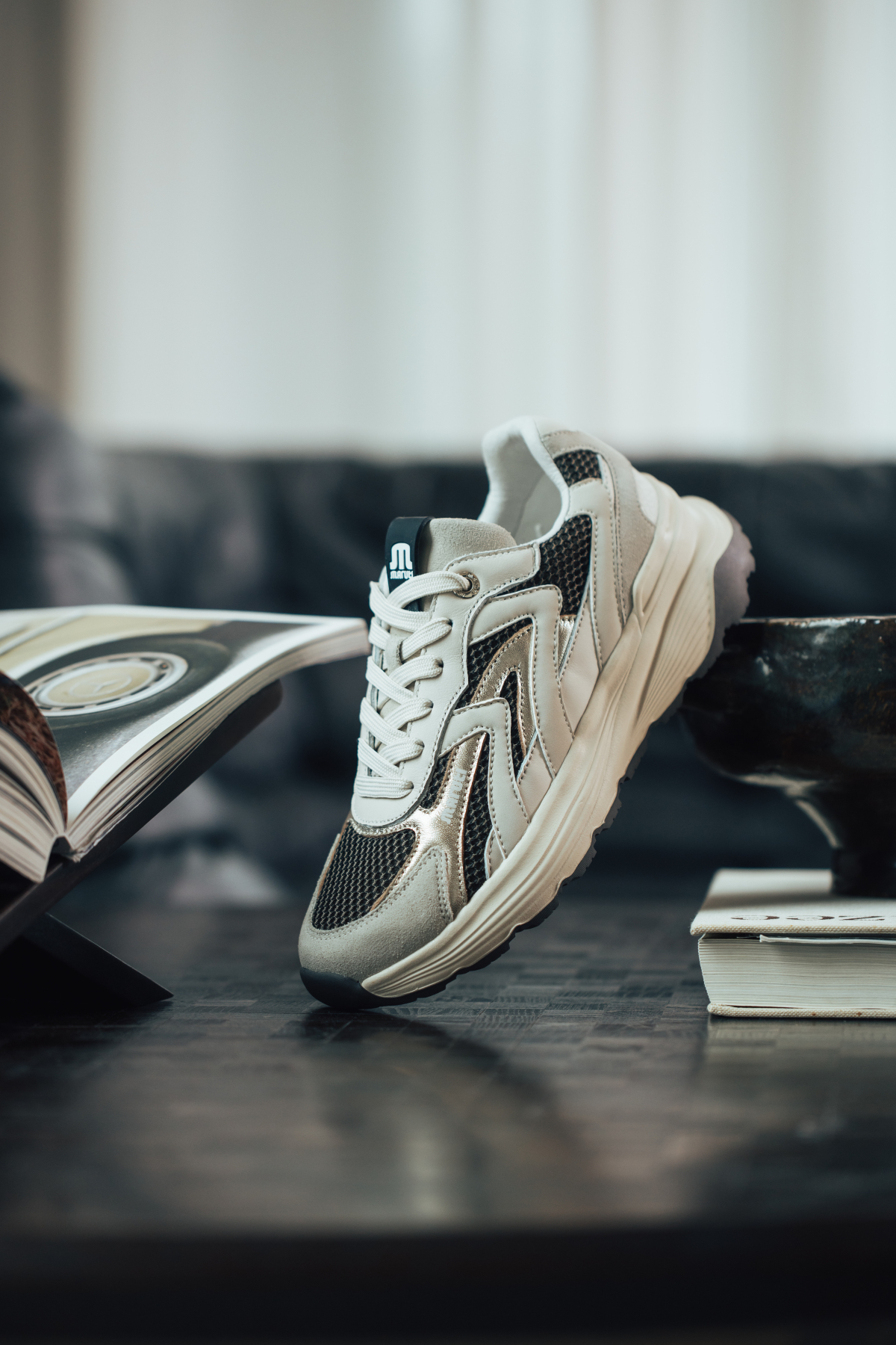 Maruti Dora Sneakers Dames Beige, sneaker voor dames – foto 4