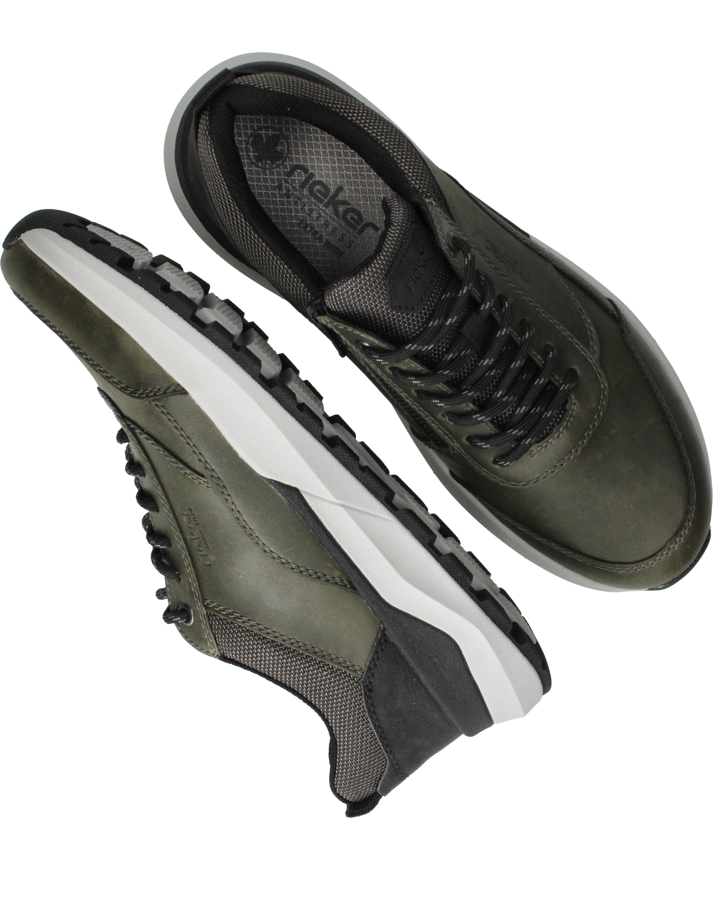 Rieker Sneakers Heren Groen, sneaker voor heren – foto 4
