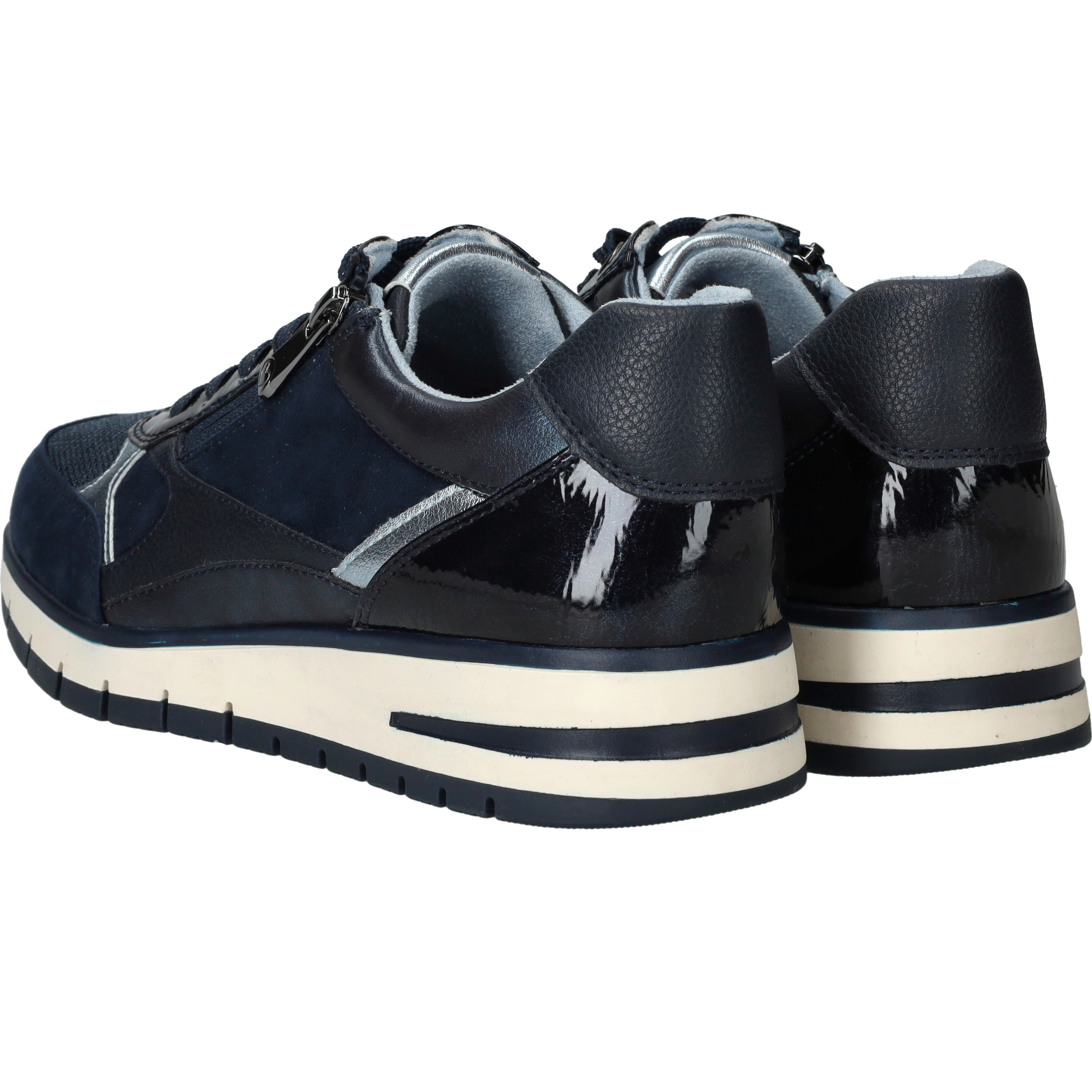 Marco Tozzi Sneakers Dames Blauw, sneaker voor dames – foto 3