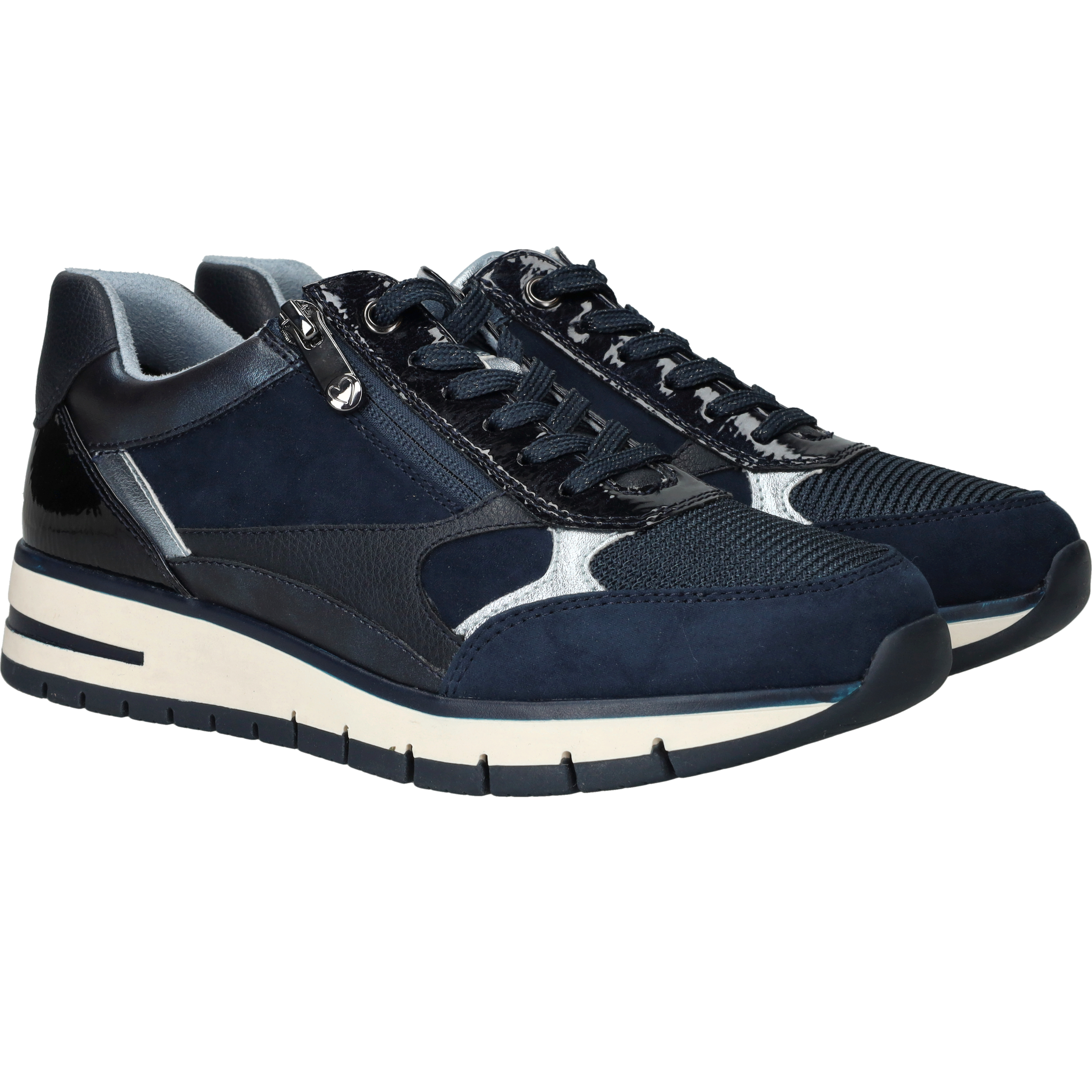 Marco Tozzi Sneakers Dames Blauw, sneaker voor dames – foto 2