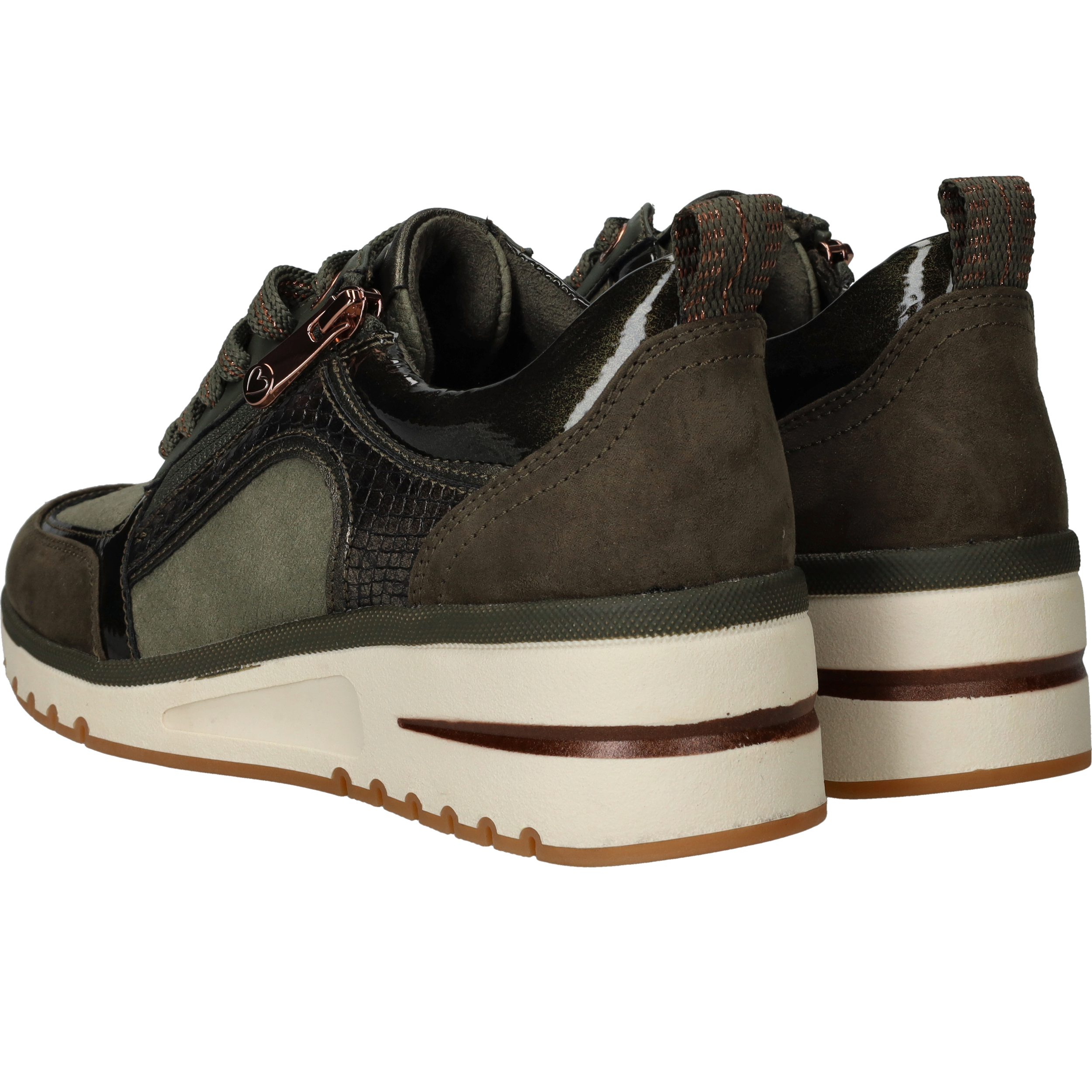 Marco Tozzi Sneakers Dames Groen, sneaker voor dames – foto 3