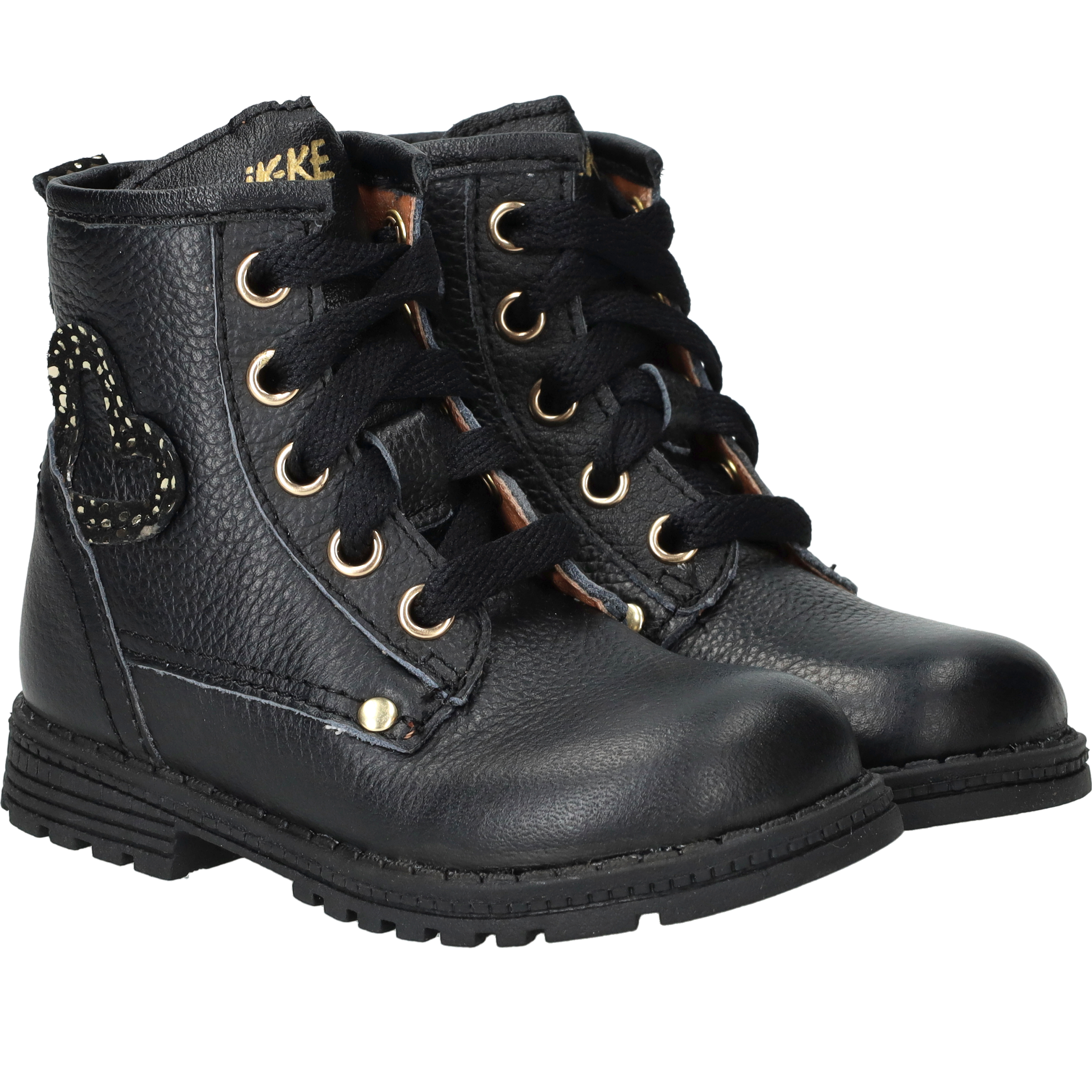 IK-KE Veterboots Meisjes Zwart