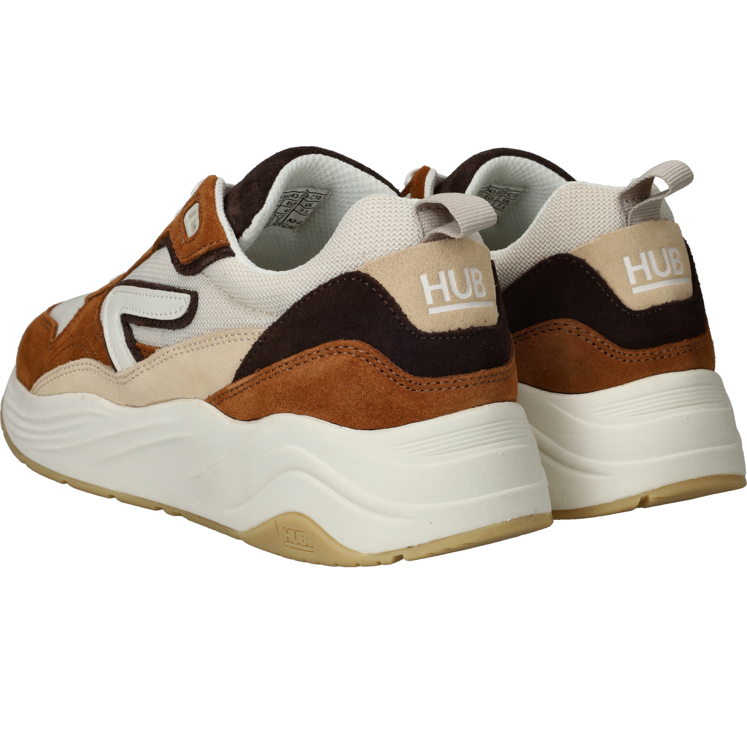 Hub Glide Sneakers Heren Bruin, sneaker voor heren – foto 3